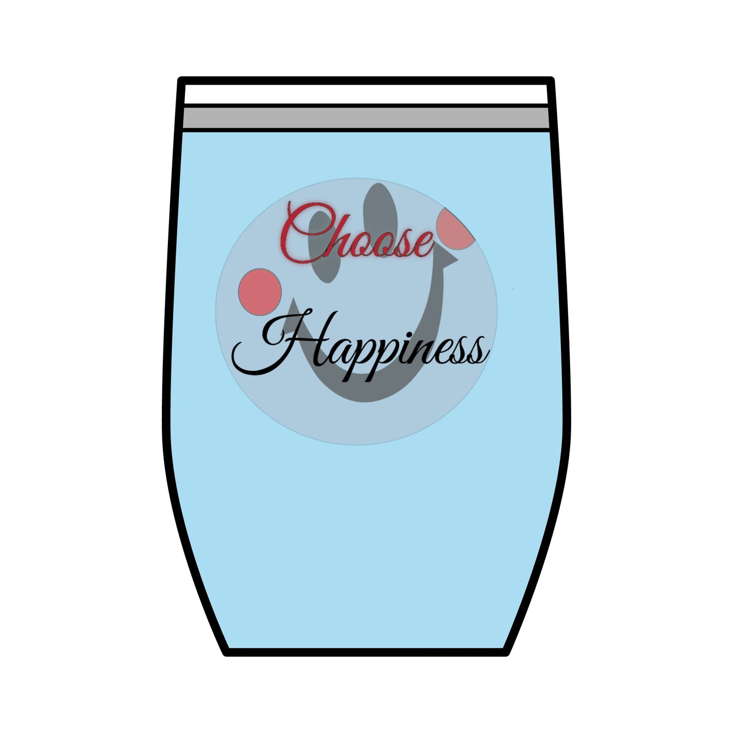 Wine Tumbler, 12oz Choose Happiness