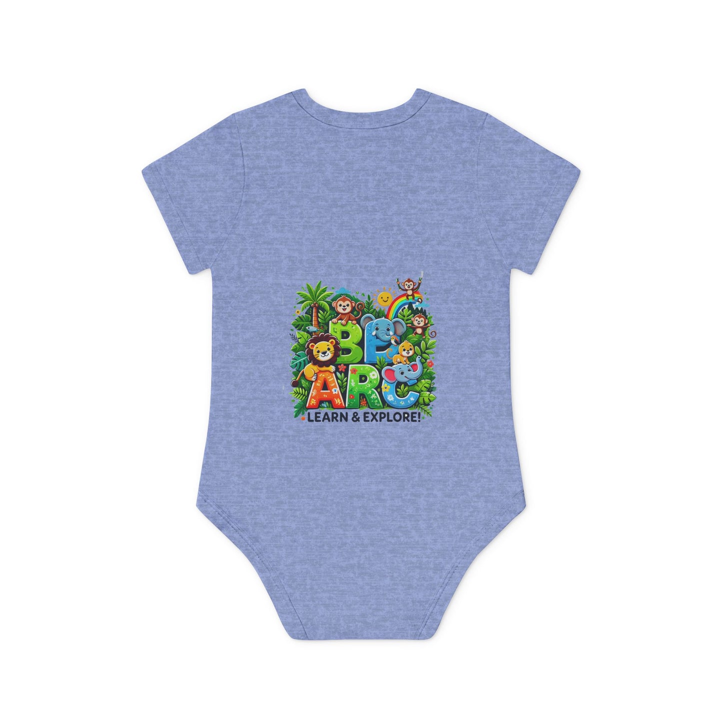 Baby Organic Short Sleeve Bodysuit" Learn and Explore"