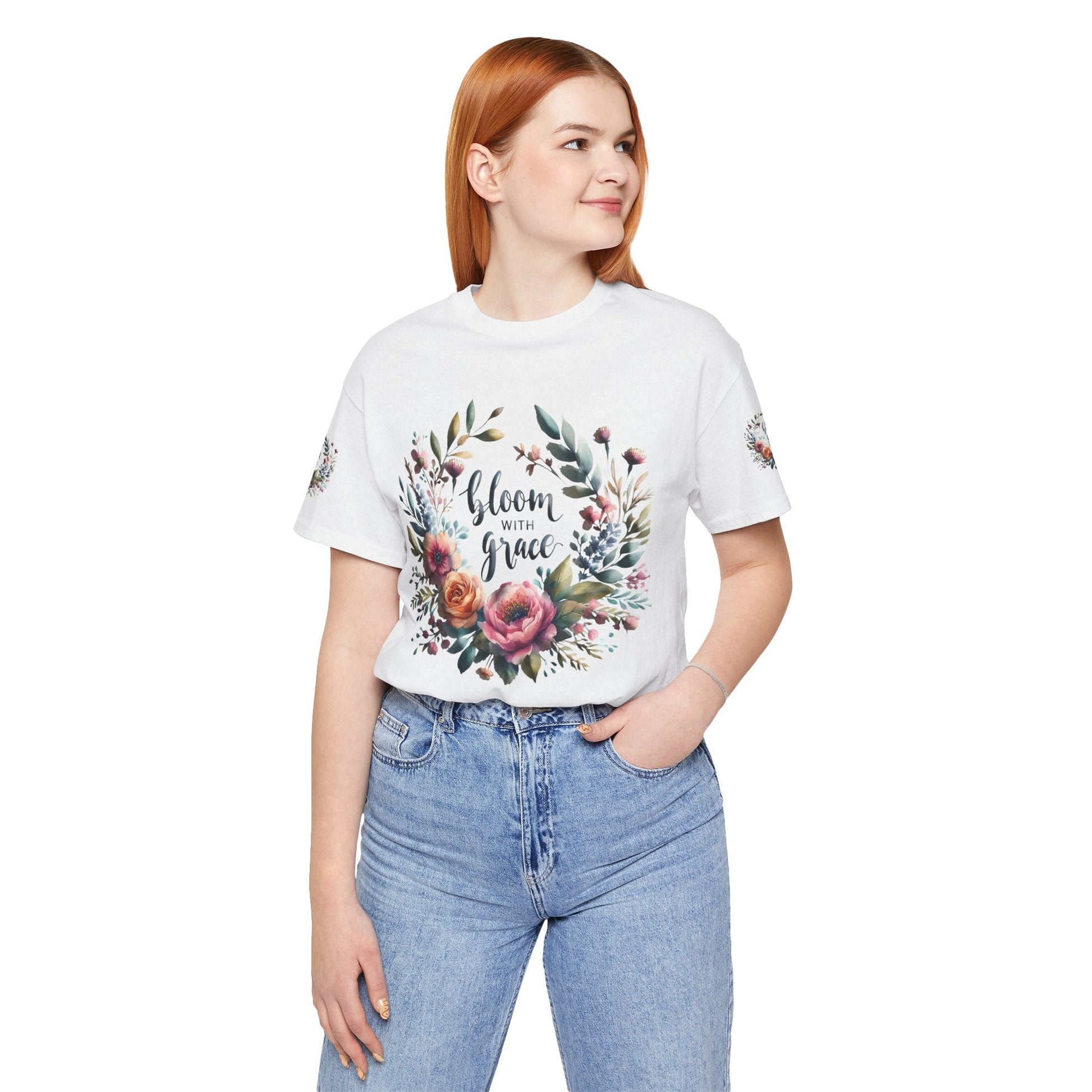 Floral Inspirational T-shirt | Graceful & Vibrant Everyday Wear