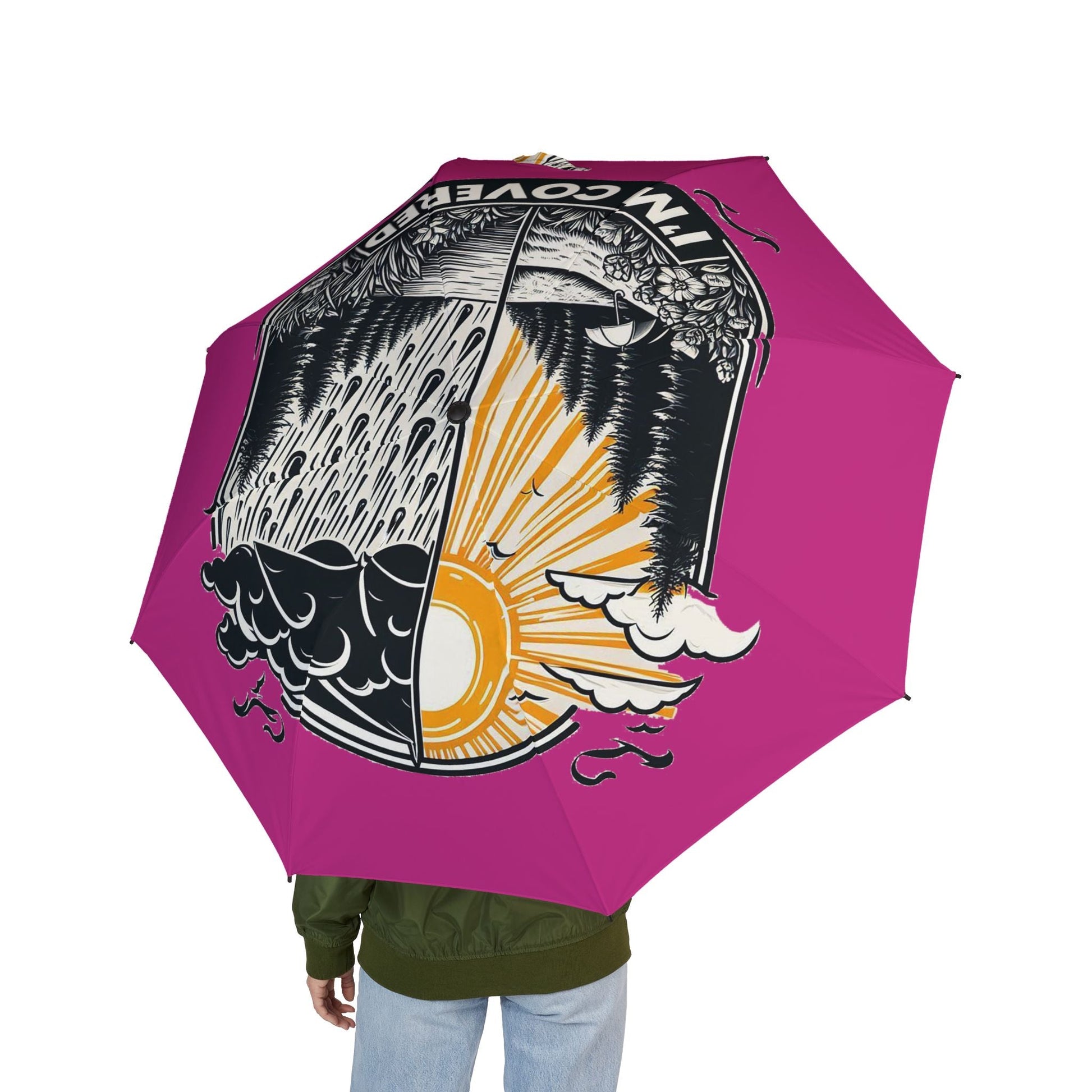 Stylish Semi-Automatic Foldable Umbrella – Durable & Sleek Design