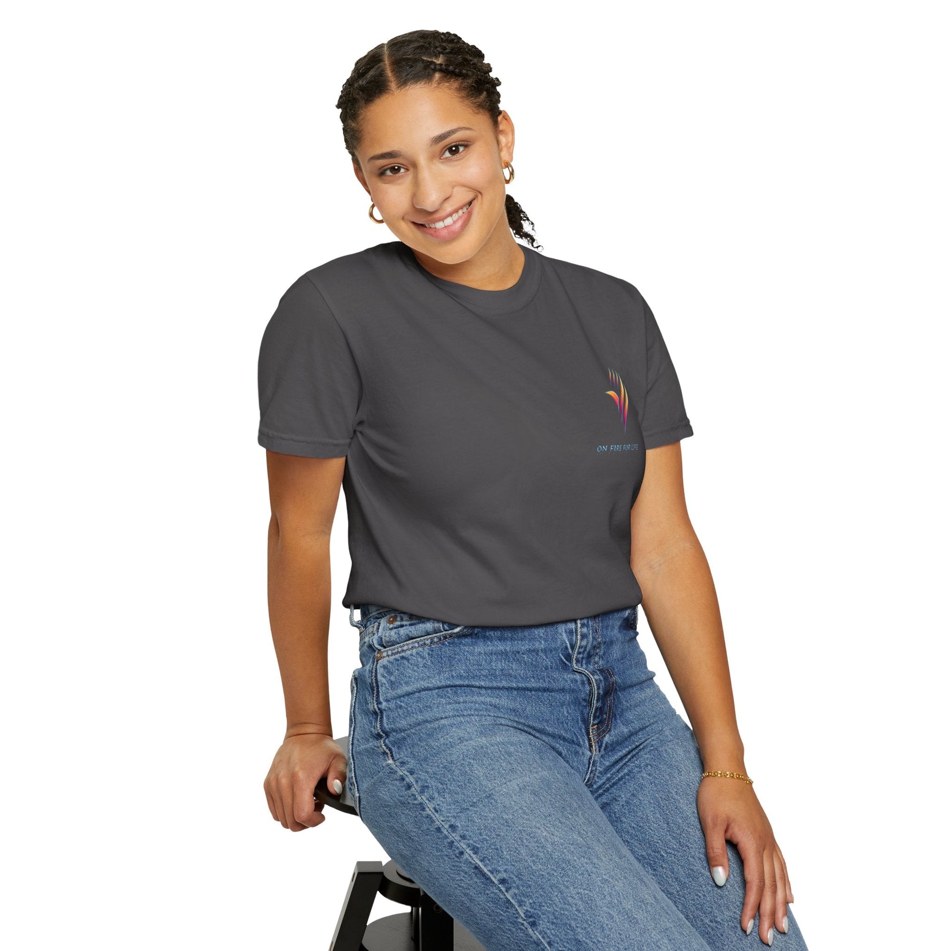Unisex Garment-Dyed T-shirt - On Fire for Life Ethically Made