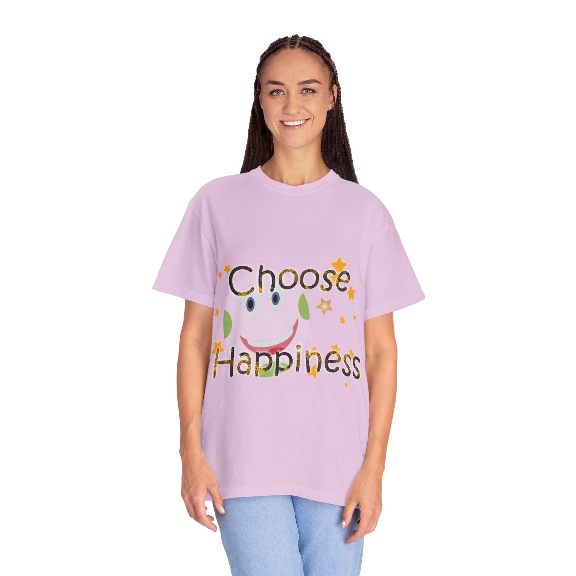 Choose Happiness Unisex Garment-Dyed T-Shirt - Positive  Expression