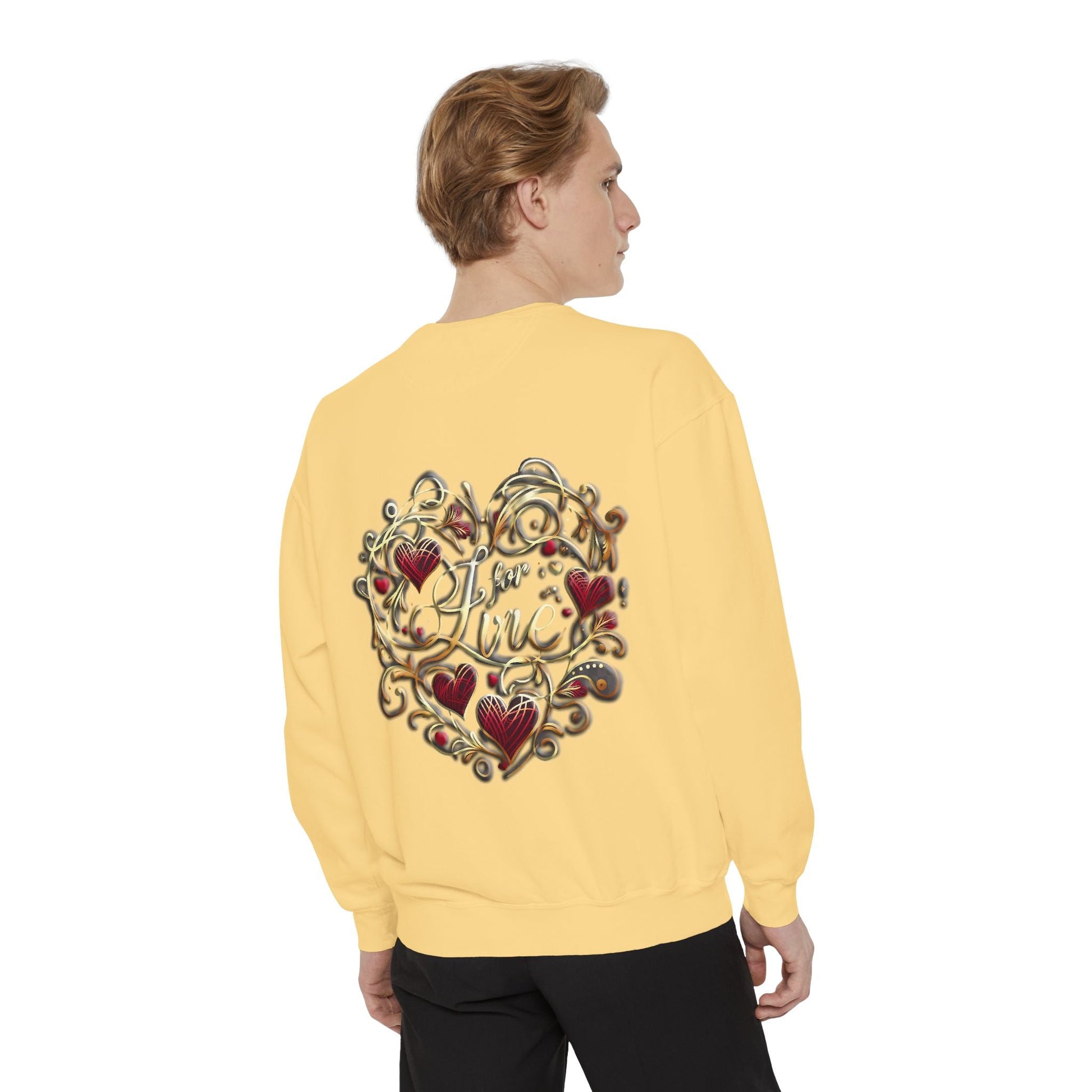 Unisex Garment-Dyed Sweatshirt - Love For Me Premium Comfort