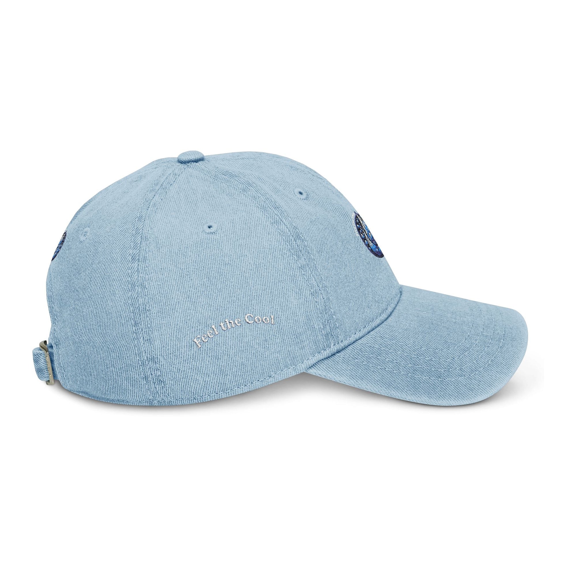 Embroidered Denim Hat – Cove Design for Nature Lovers Feel the Cool