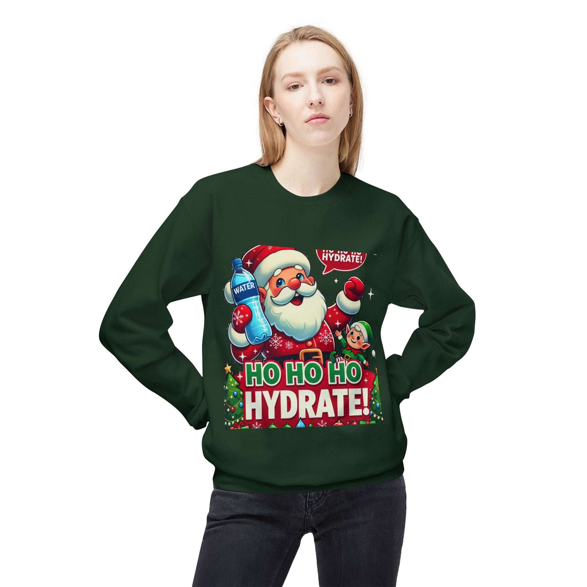 Unisex Midweight Softstyle Fleece - Crewneck Sweatshirt Ho Hydrate