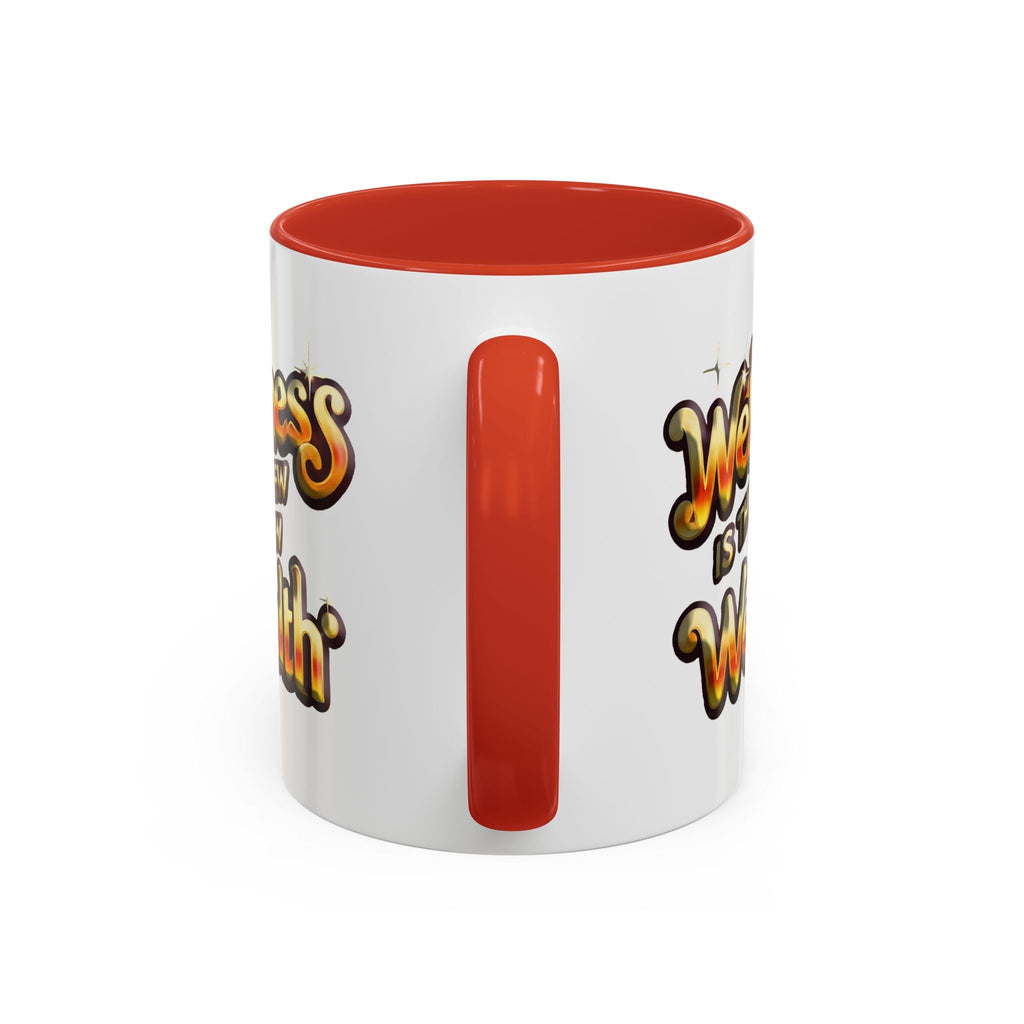 Accent Coffee Mug (11, 15oz) Wellness is the New Wealth