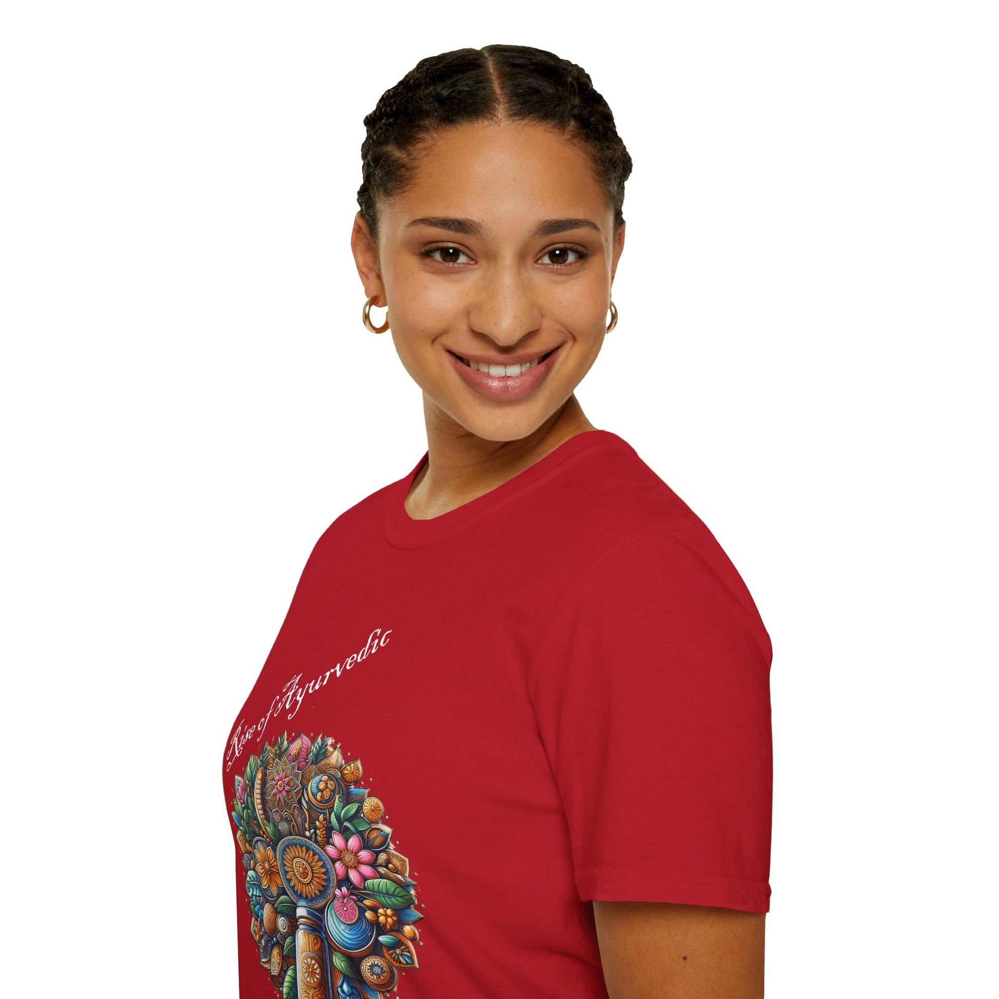 Colorful Nature-Inspired Unisex Softstyle T-Shirt - Ayurvedic
