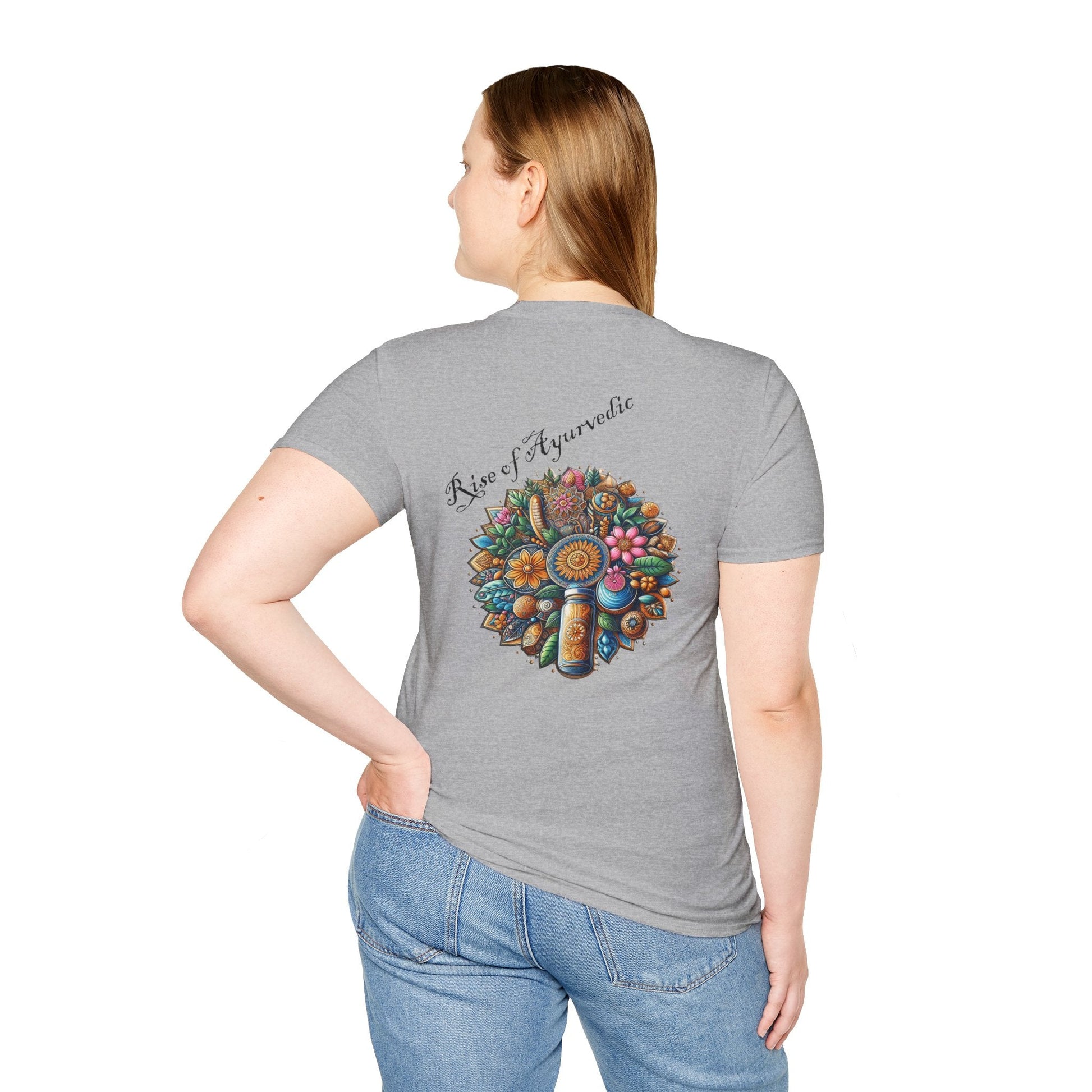 Colorful Nature-Inspired Unisex Softstyle T-Shirt - Ayurvedic