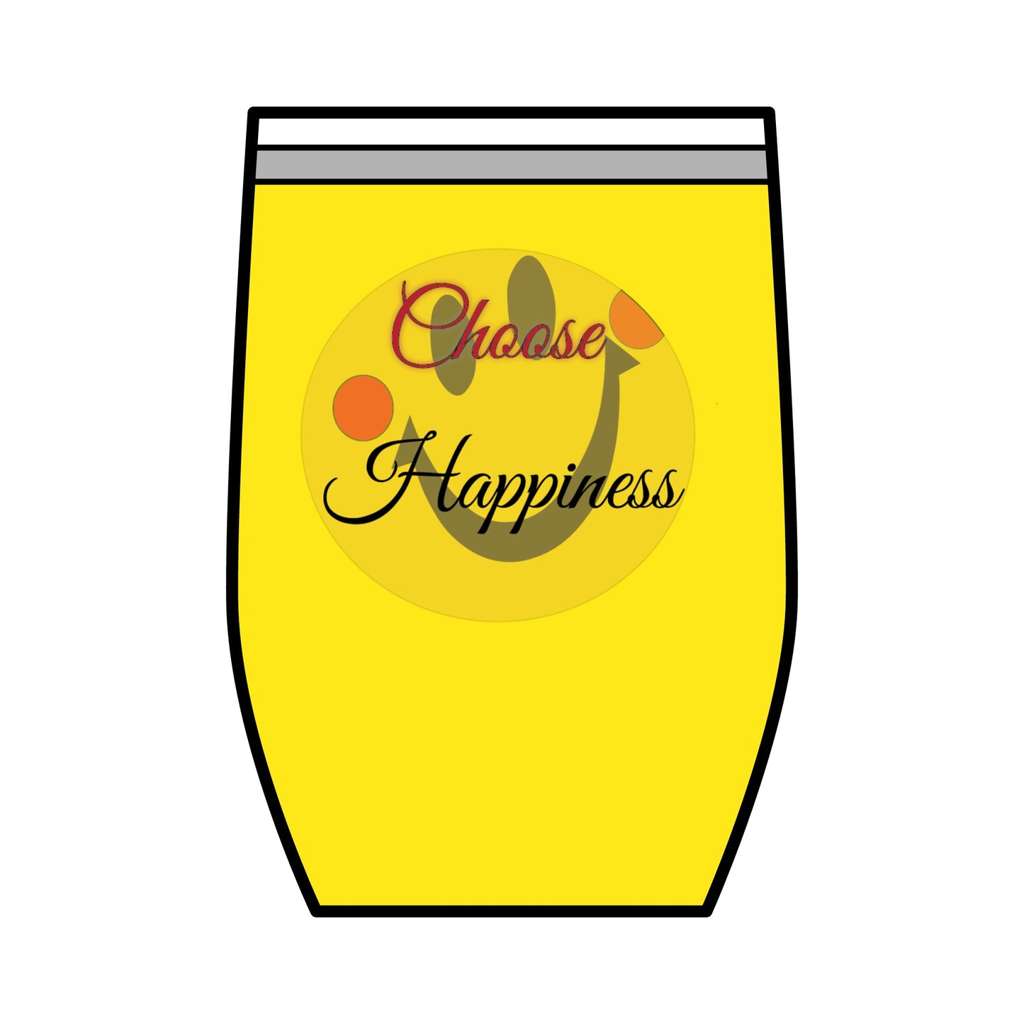 Wine Tumbler, 12oz Choose Happiness