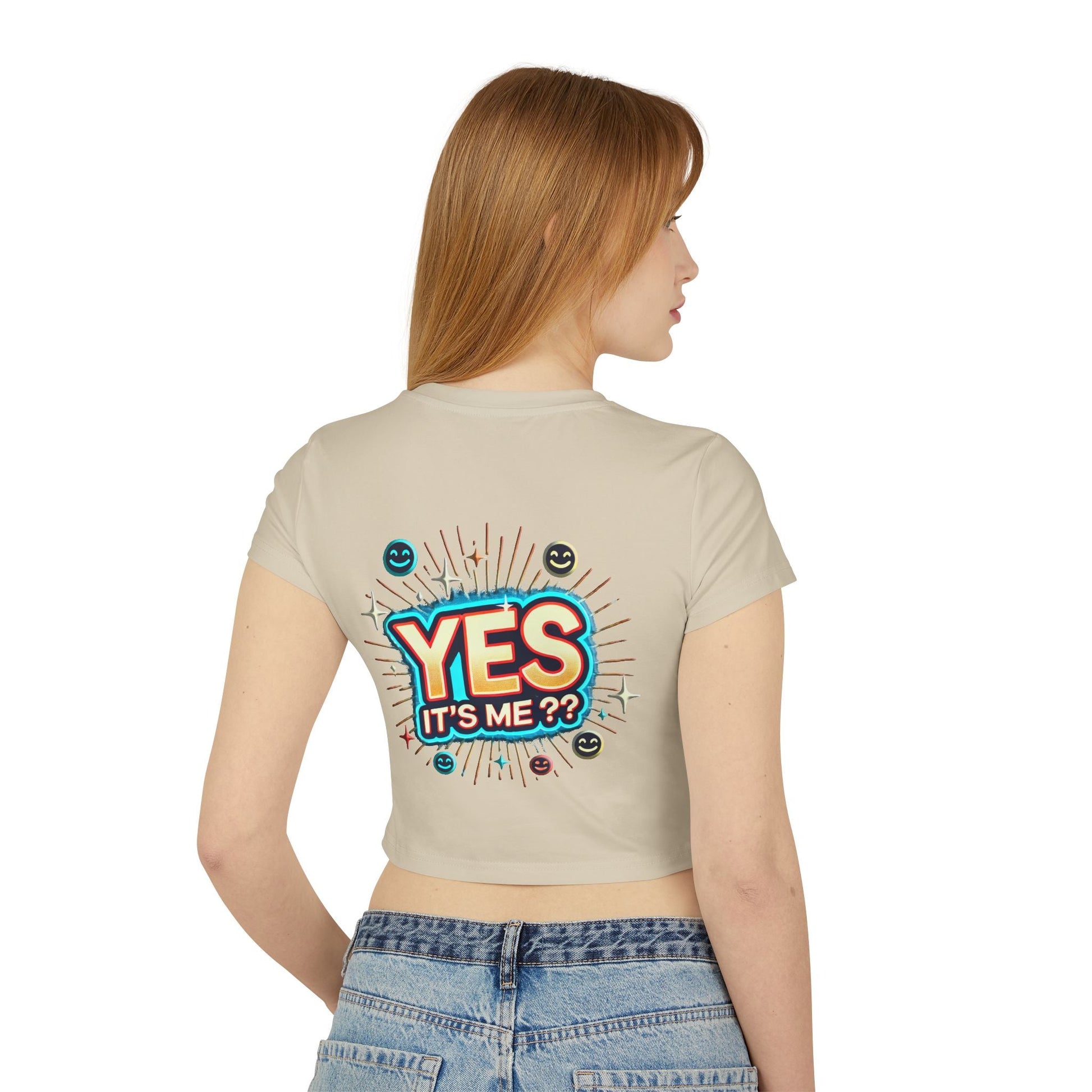 Womens Baby T-shirt "Yes it's me" Slim Fit Organic Cotton for Everyday