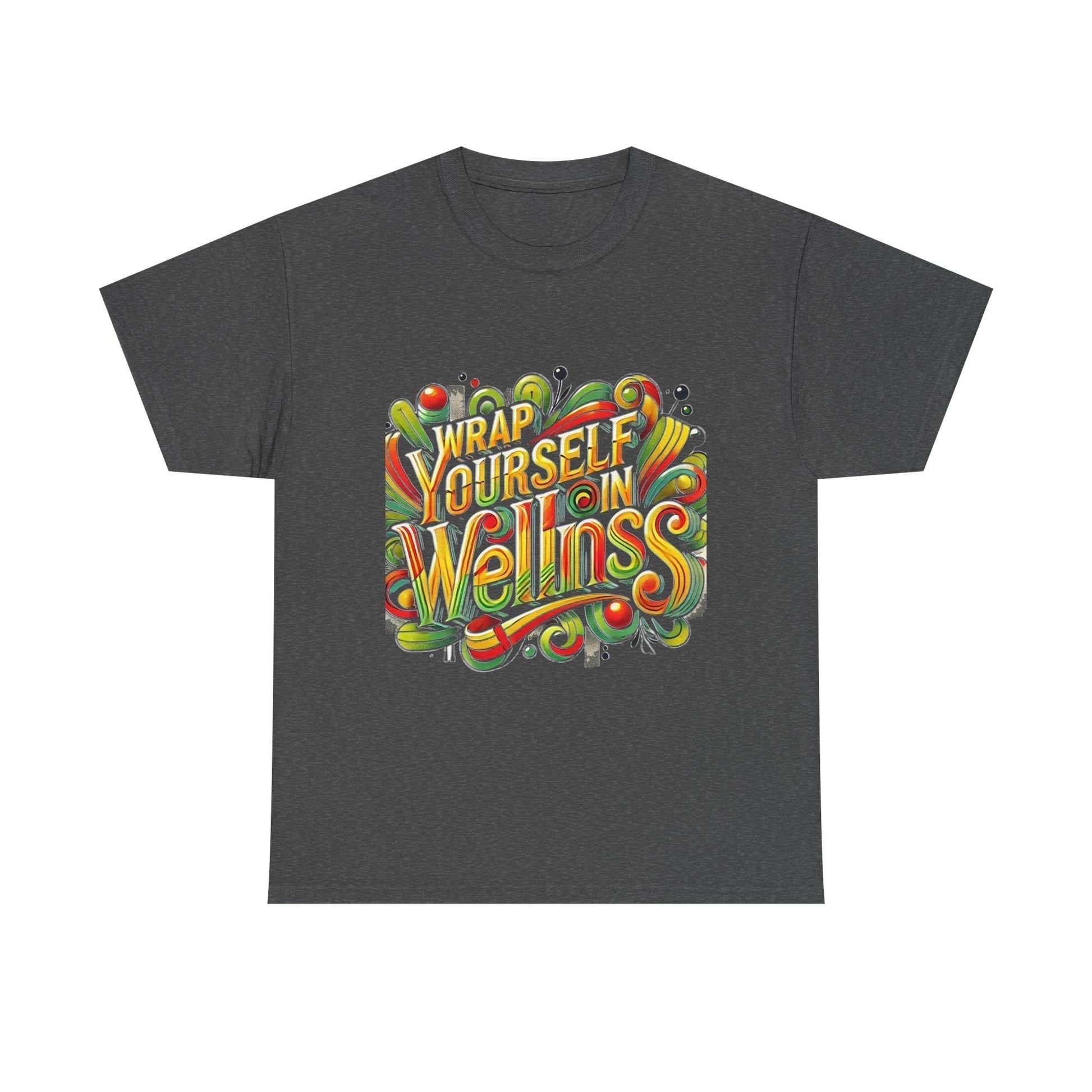 Unisex Heavy Cotton T-shirt - Wrap Yourself In Wellness for Everyday