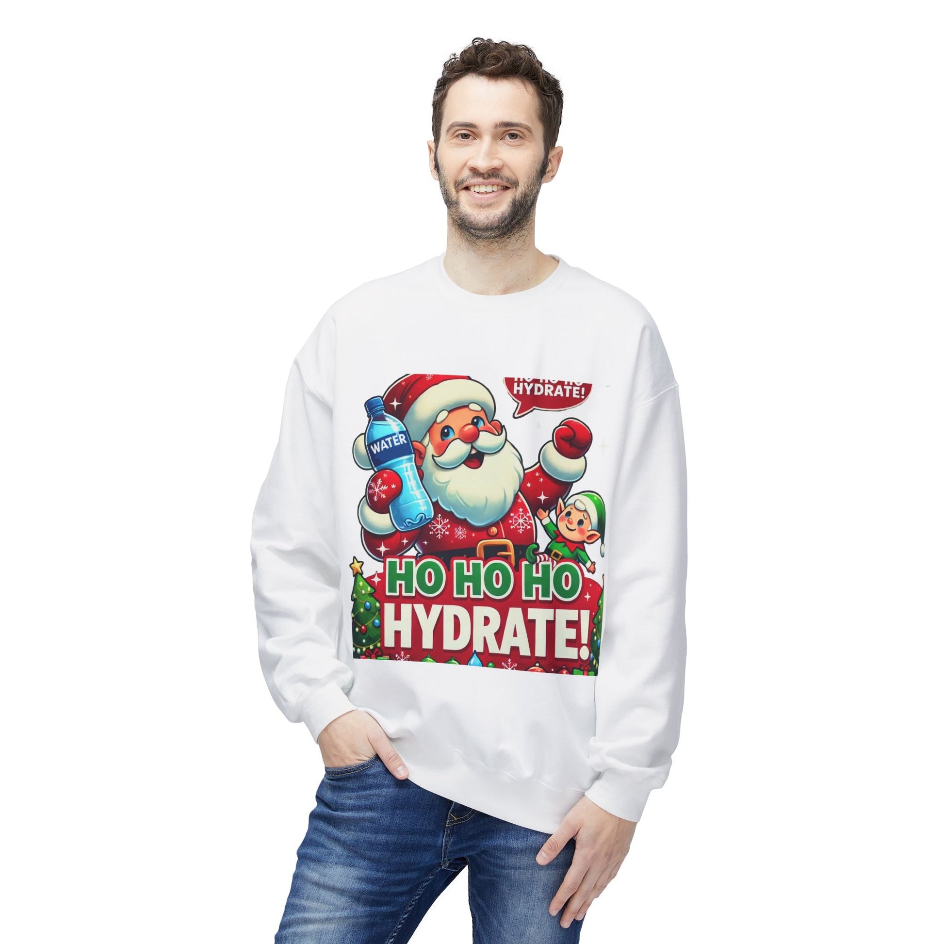 Unisex Midweight Softstyle Fleece - Crewneck Sweatshirt Ho Hydrate