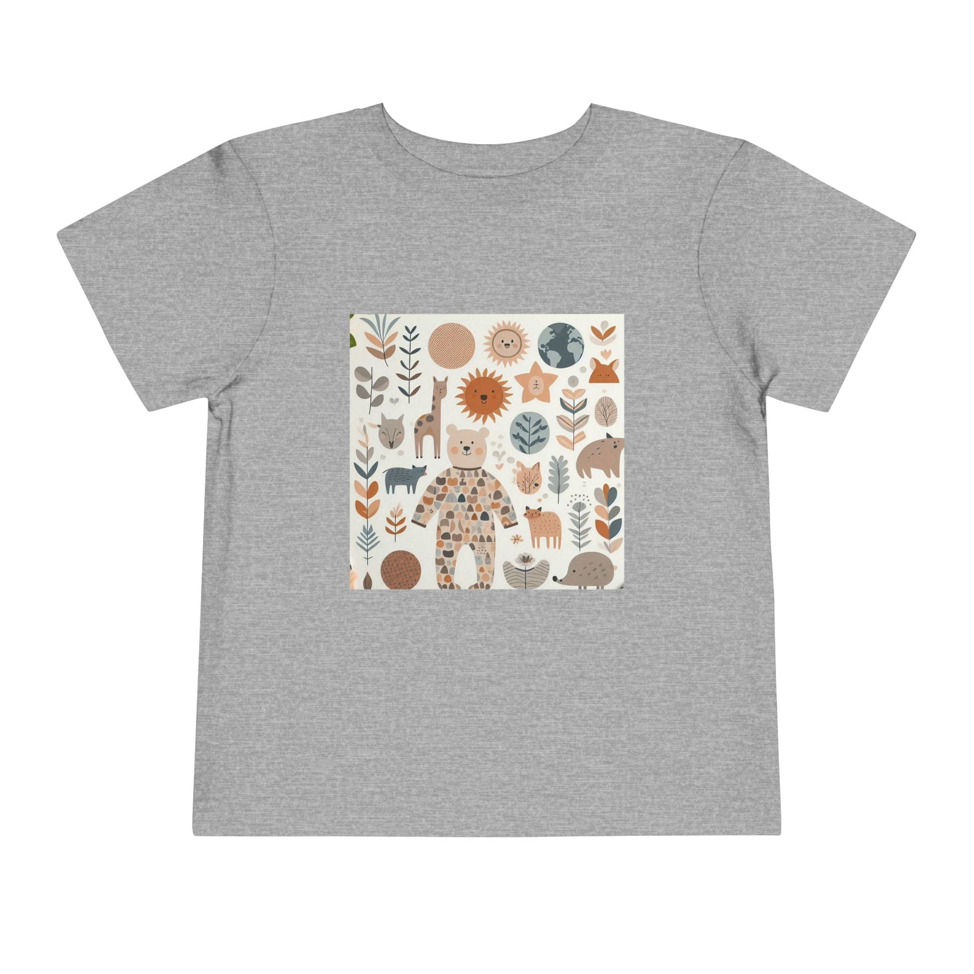 Eco-Friendly Toddler Short Sleeve T-shirt - with Nature Print