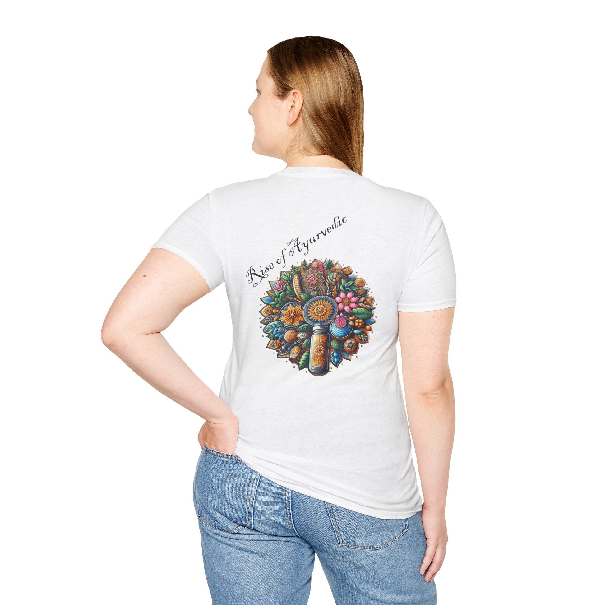Colorful Nature-Inspired Unisex Softstyle T-Shirt - Ayurvedic