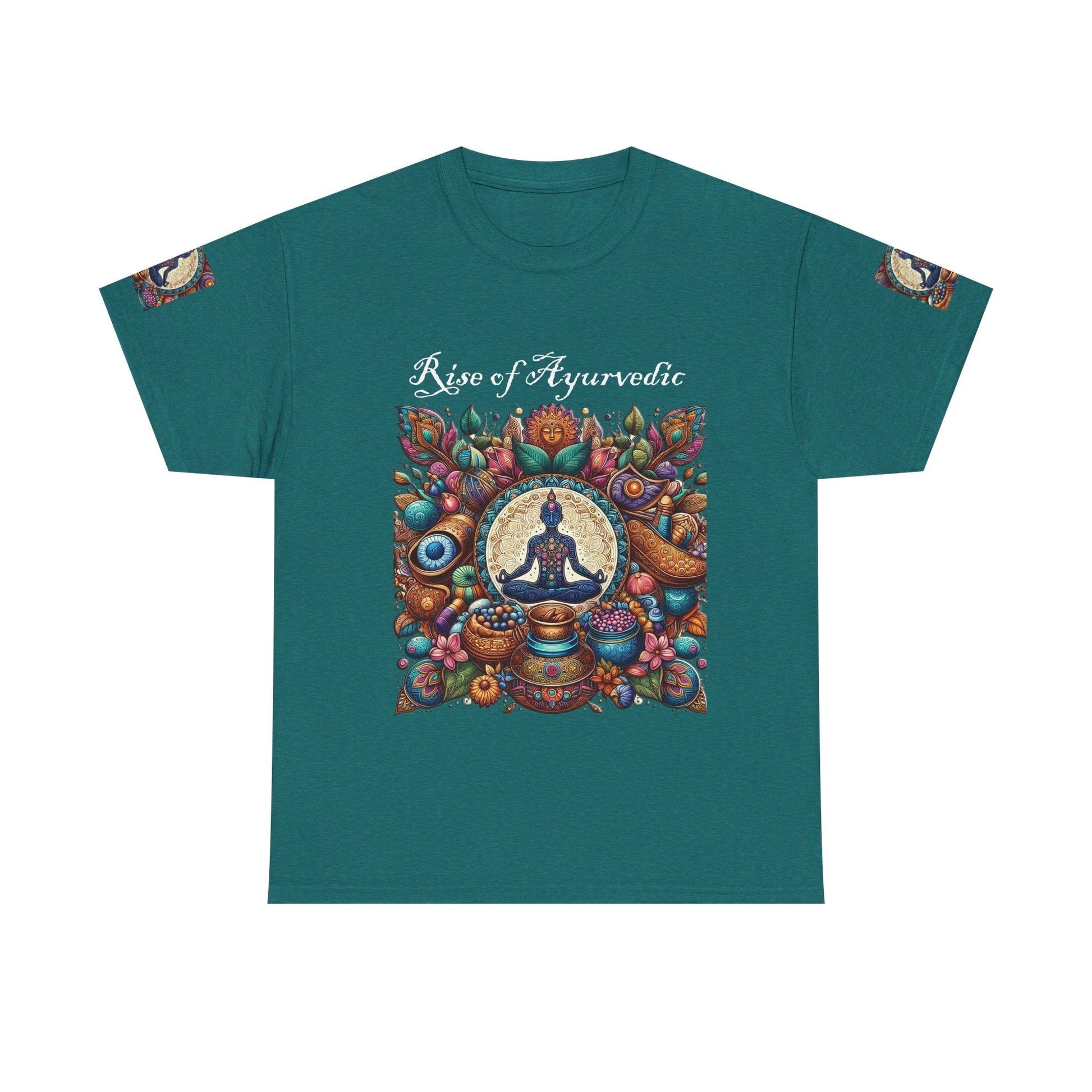 Unisex Heavy Cotton T-shirt - Rediscover Well-Being with Ayurvedic Designs