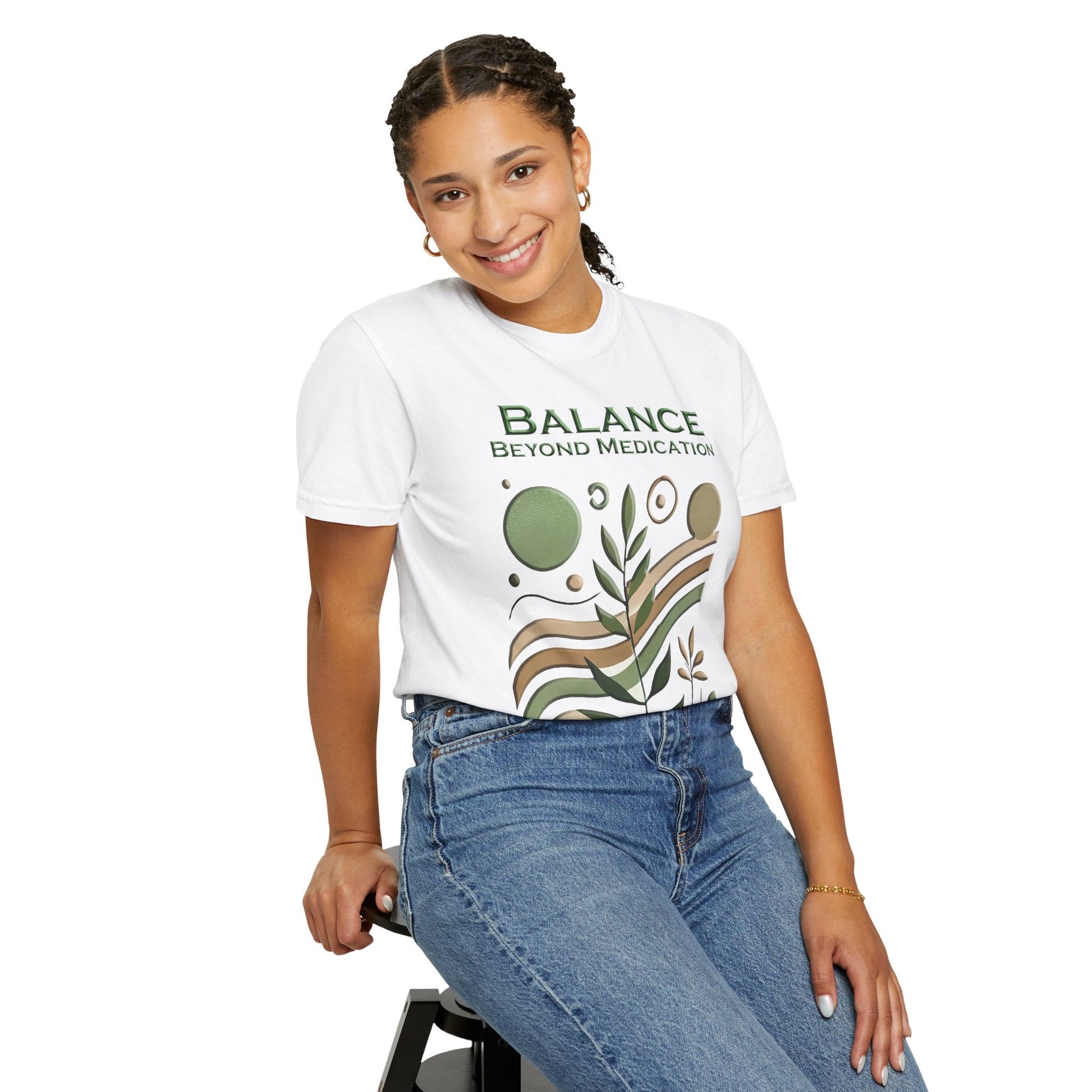 Unisex Garment-Dyed t-shirt Balance Beyond Medication - Nature Tee