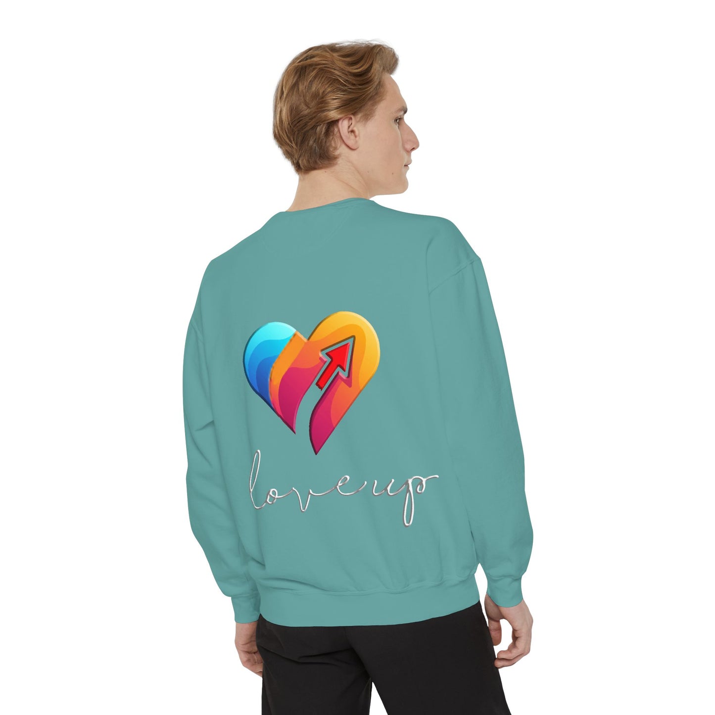 Unisex Garment-Dyed Sweatshirt " Love's Up"