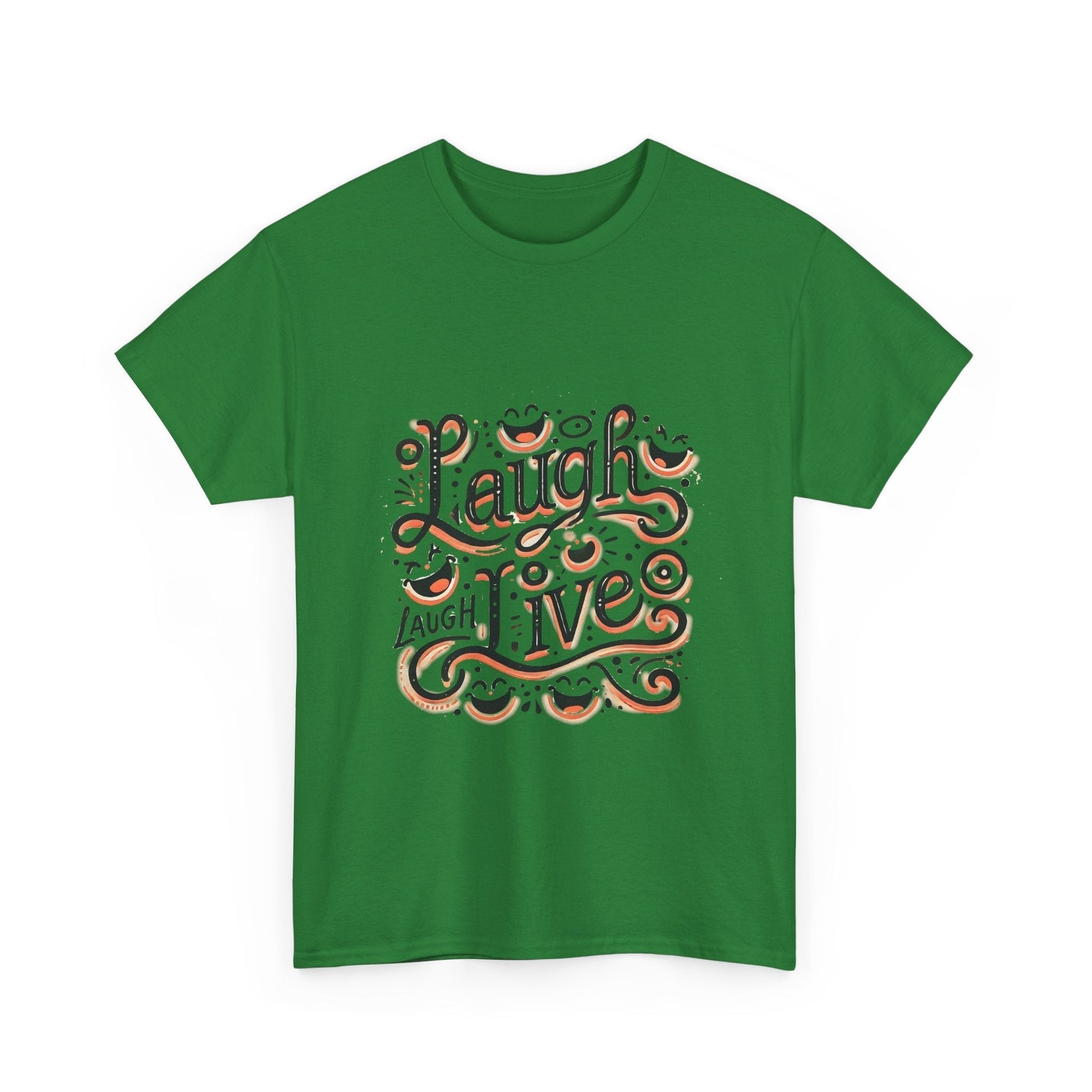 Unisex Heavy Cotton T-shirt  - Laugh Live III Built for Everyday Style