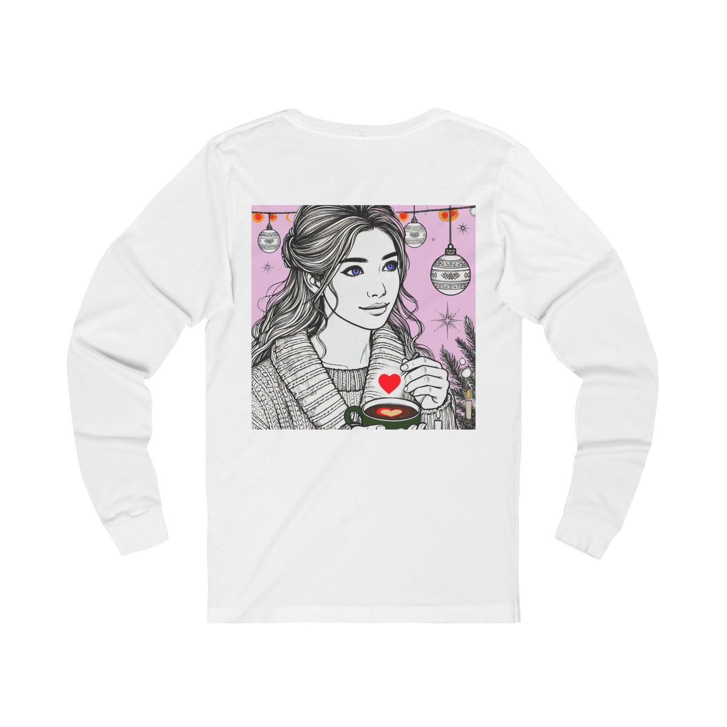 Unisex Jersey Long Sleeve Tee " Line Drawing Beauty"