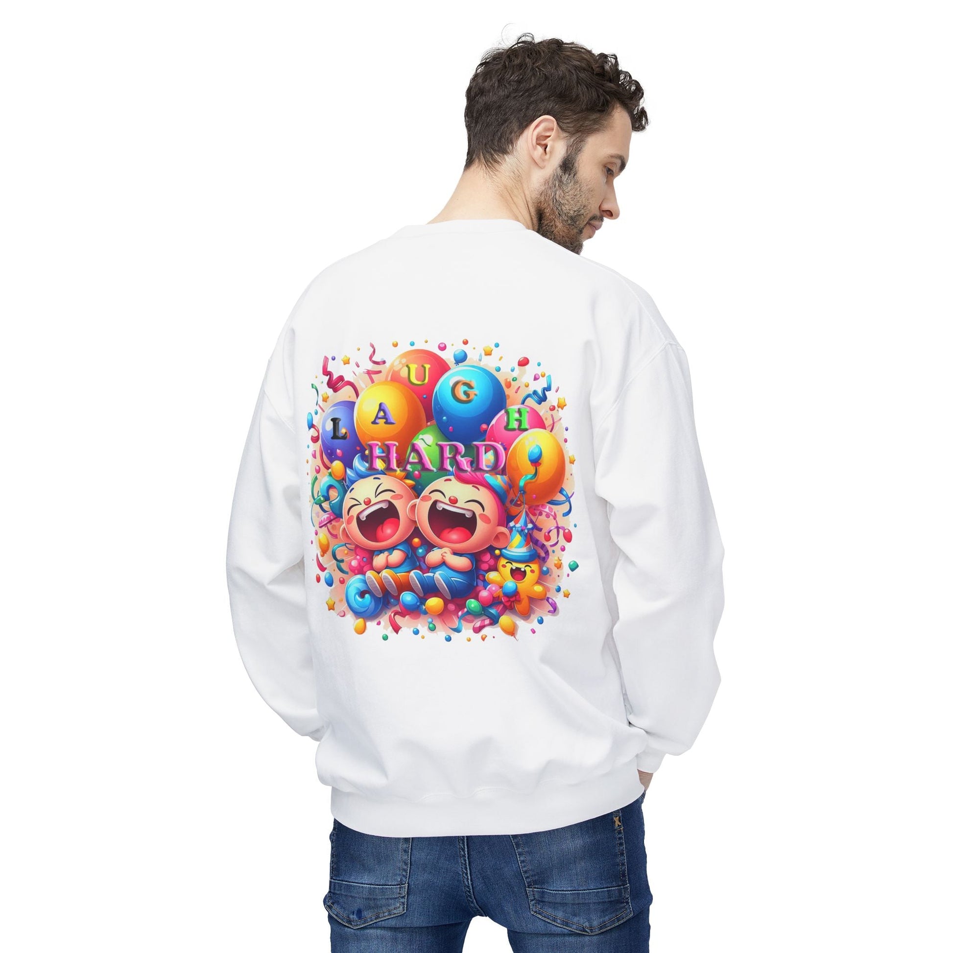 Unisex Midweight Softstyle Fleece Crewneck Sweatshirt Laugh Hard
