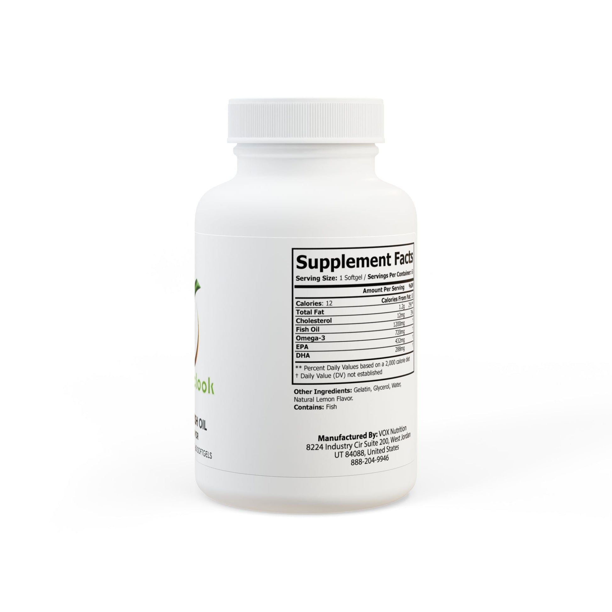 Omega 3 Fish Oil Supplement (60 Softgels) for quick recovery