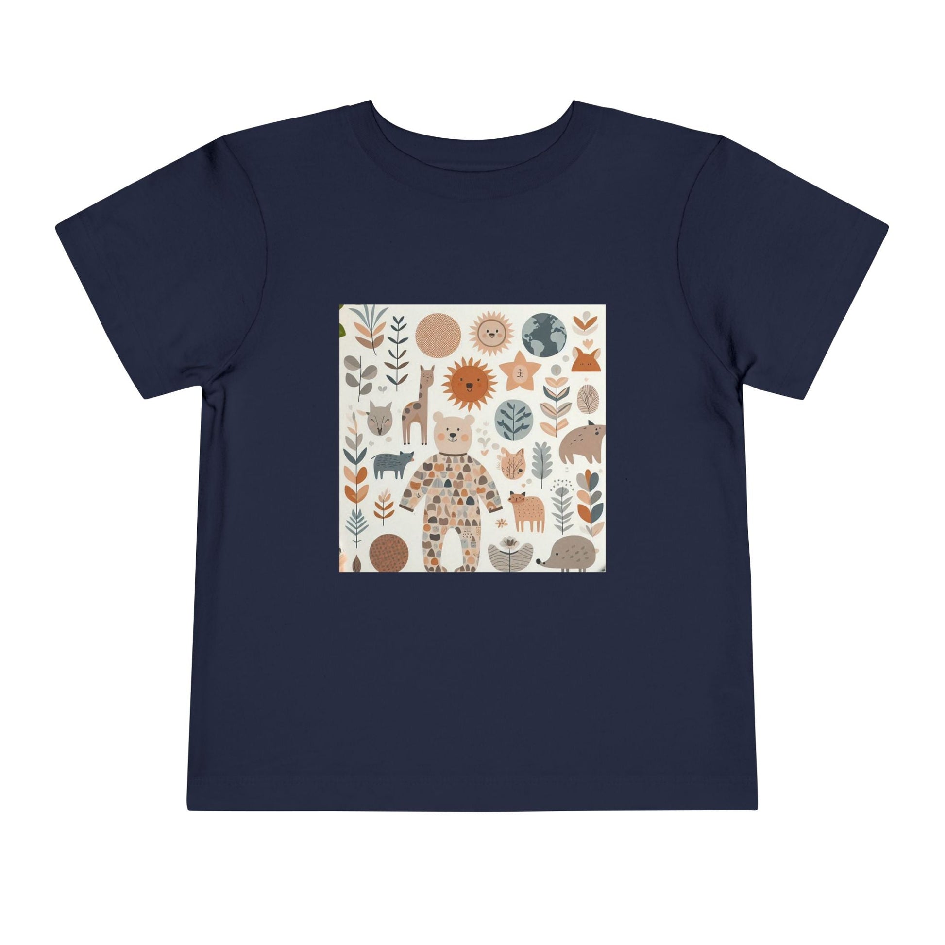 Eco-Friendly Toddler Short Sleeve T-shirt - with Nature Print