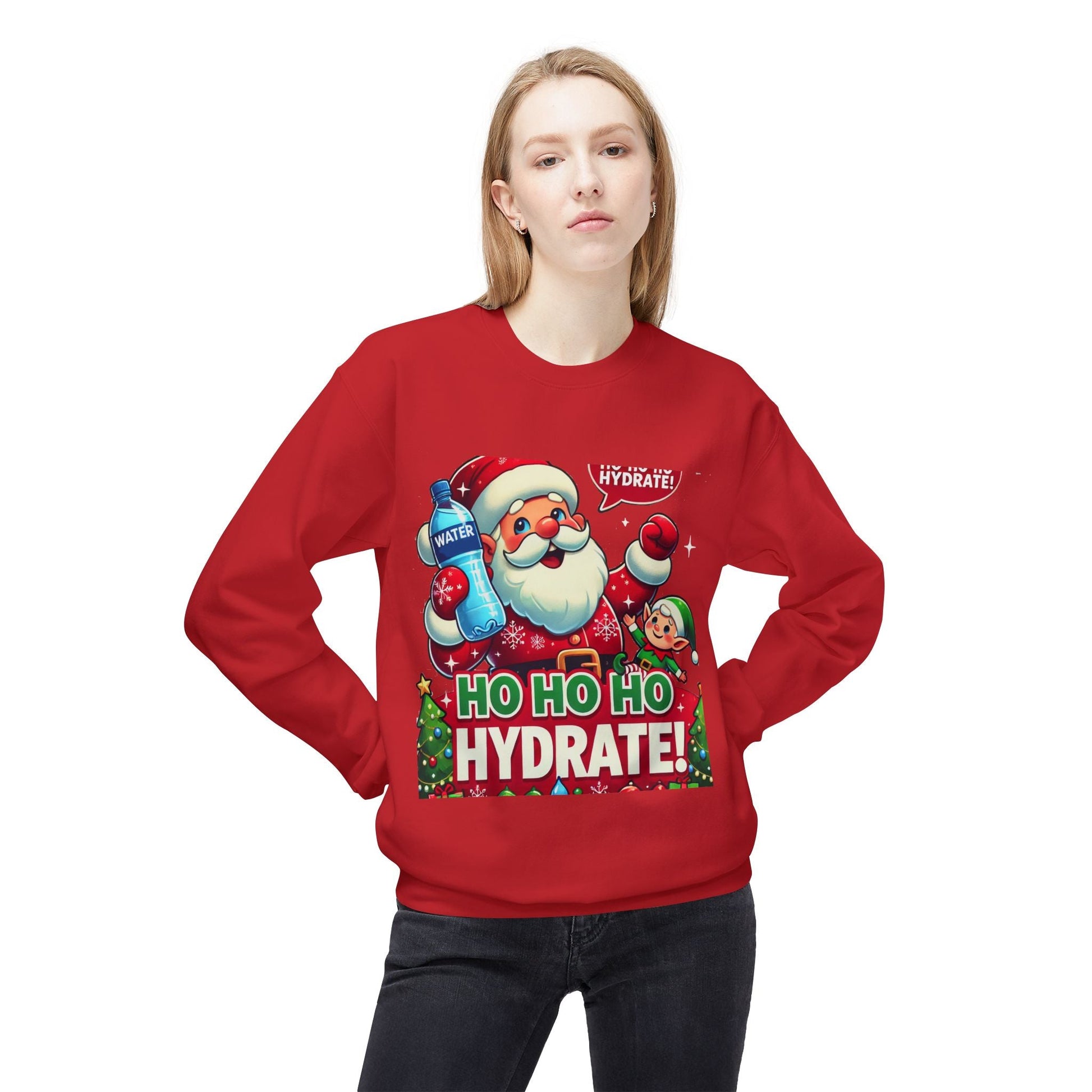 Unisex Midweight Softstyle Fleece - Crewneck Sweatshirt Ho Hydrate