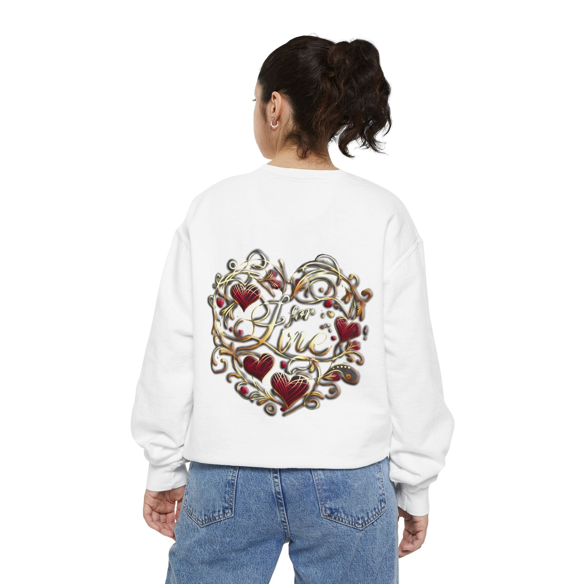 Unisex Garment-Dyed Sweatshirt - Love For Me Premium Comfort