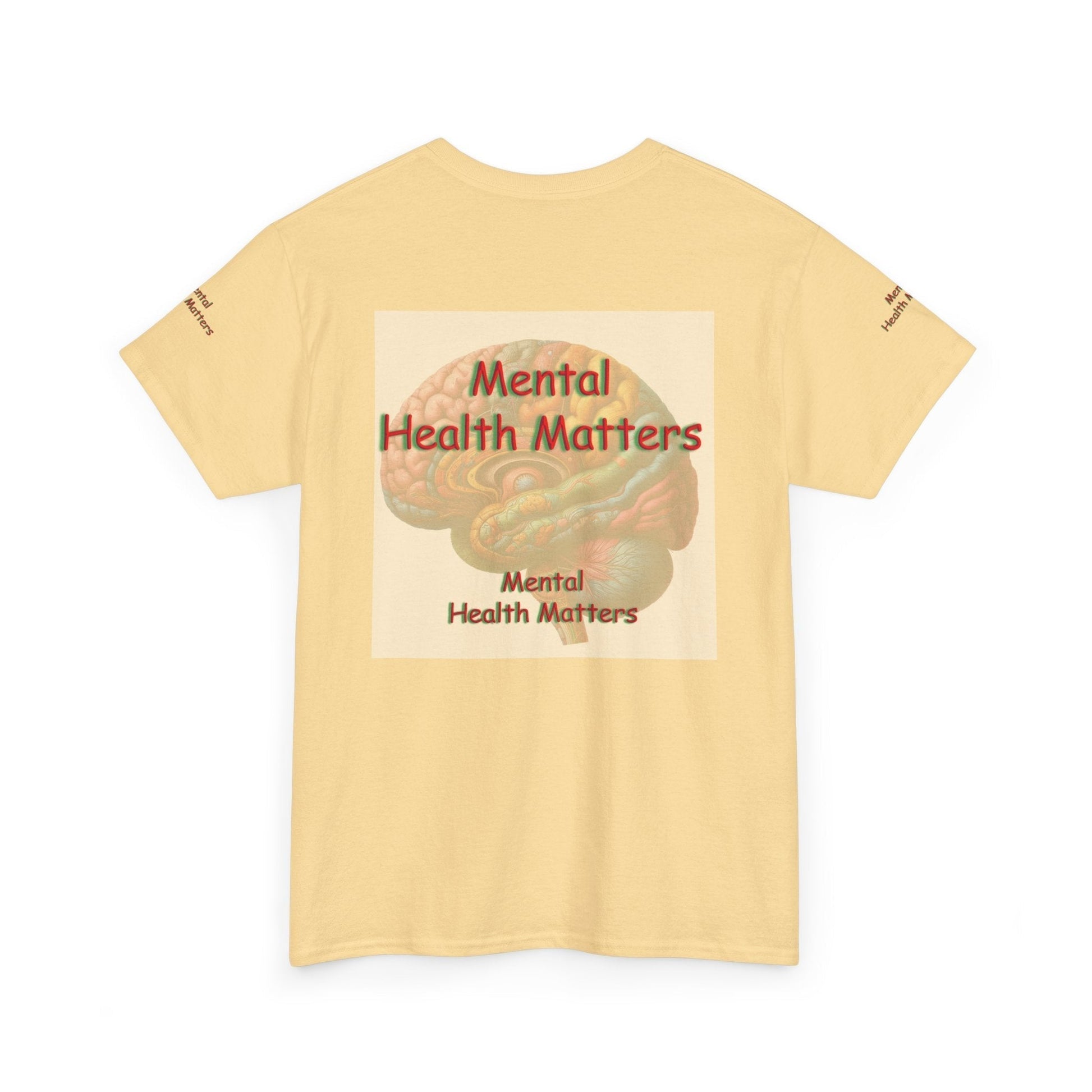 Unisex Heavy Cotton Tee - Mental Health Matters - Stay Focus
