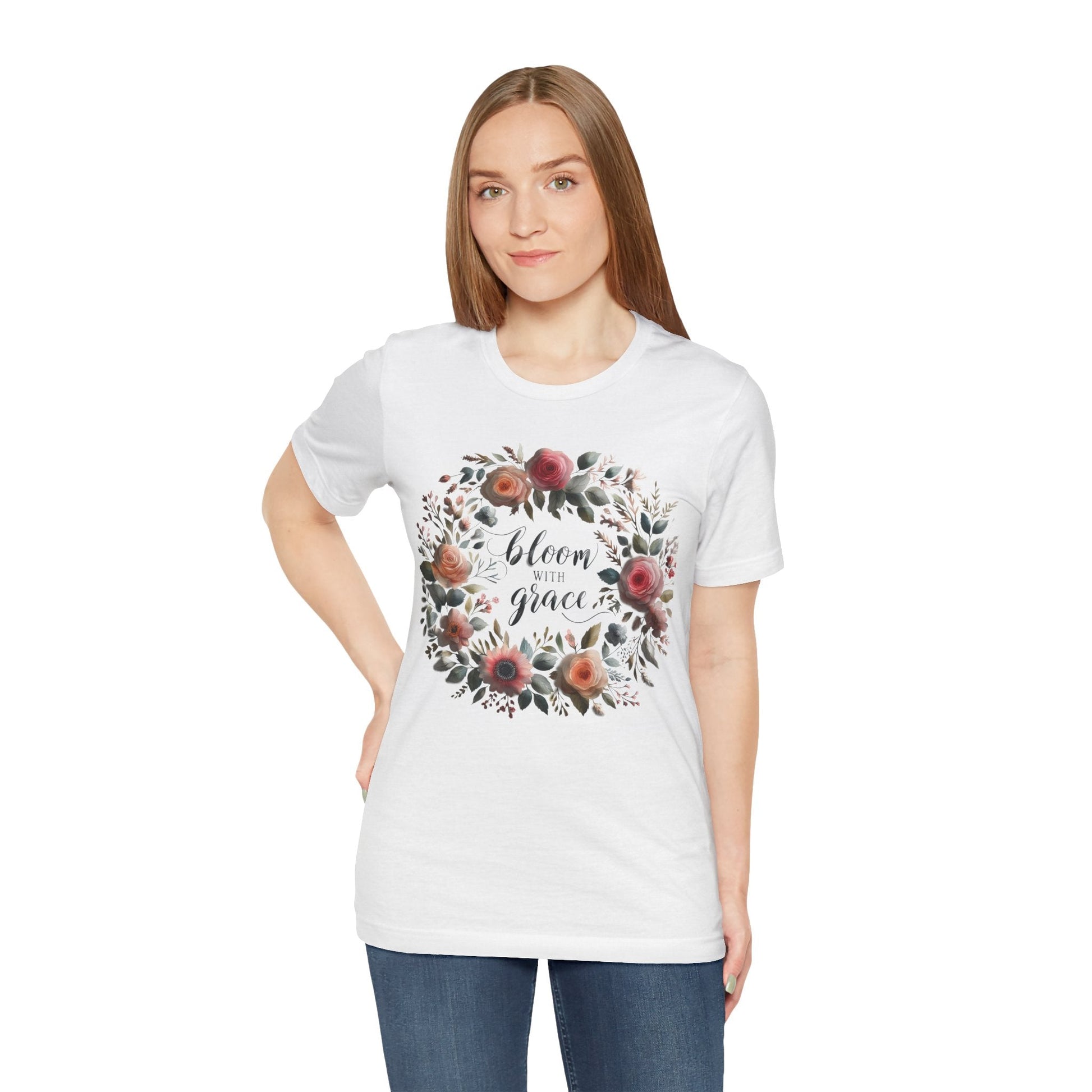 Bloom with Grace T-shirt - Unisex Short Sleeve Summer collection shirt