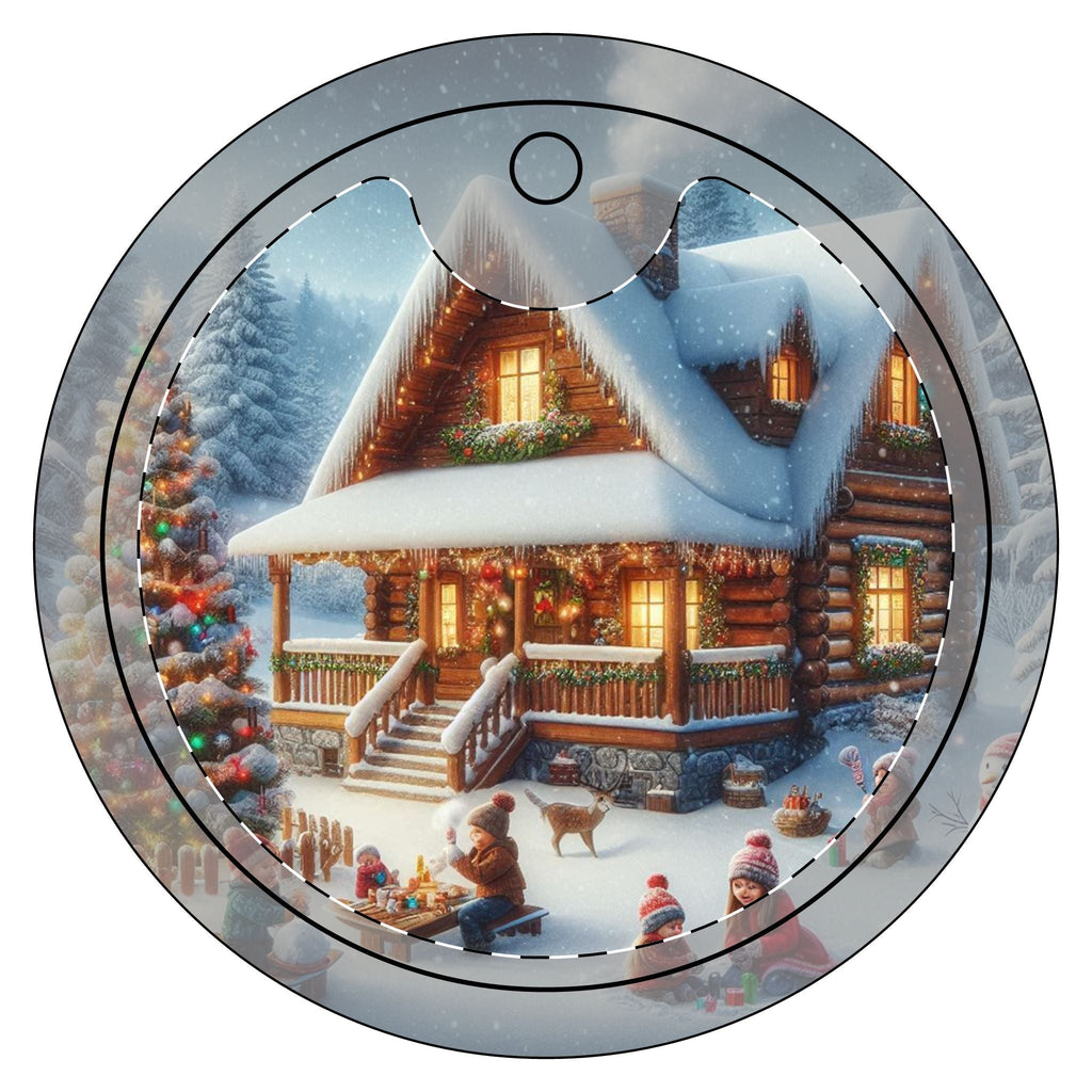 Custom Ceramic Ornaments - Printed 2 Sides Holiday Decor