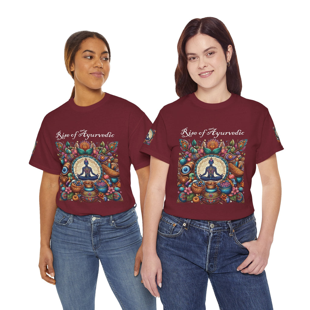 Unisex Heavy Cotton T-shirt - Rediscover 5000 years Ayurvedic Designs