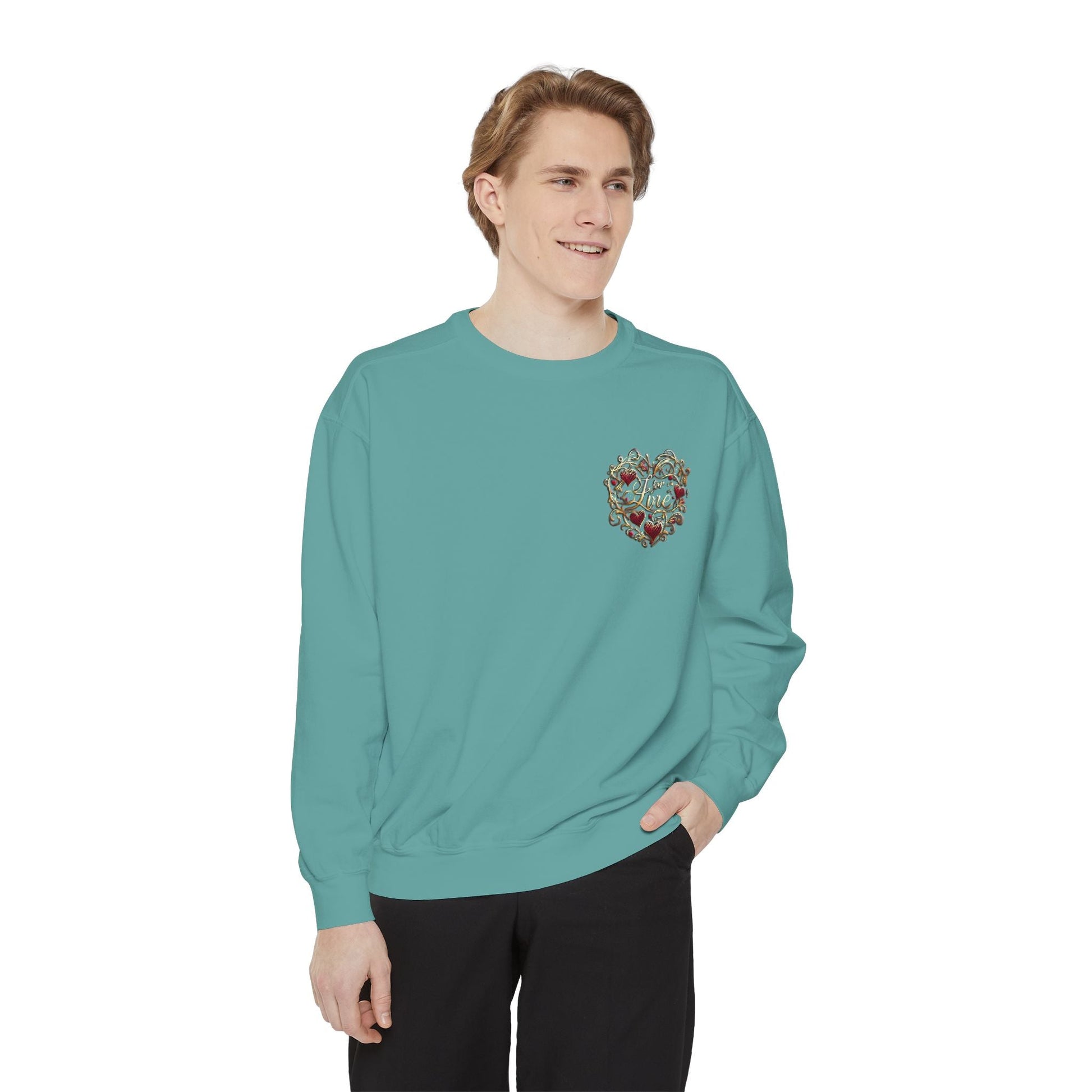 Unisex Garment-Dyed Sweatshirt - Love For Me Premium Comfort
