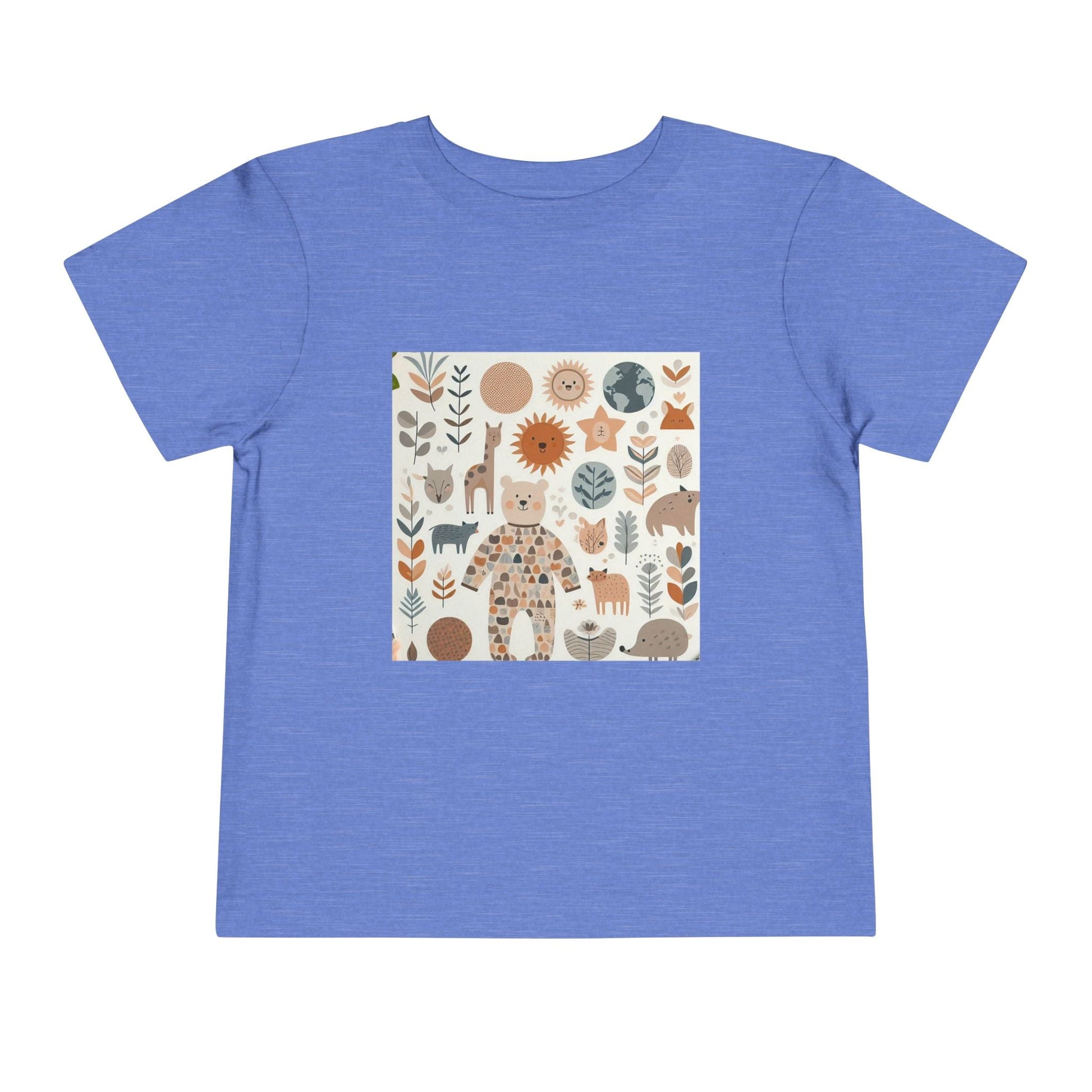 Eco-Friendly Toddler Short Sleeve T-shirt - with Nature Print