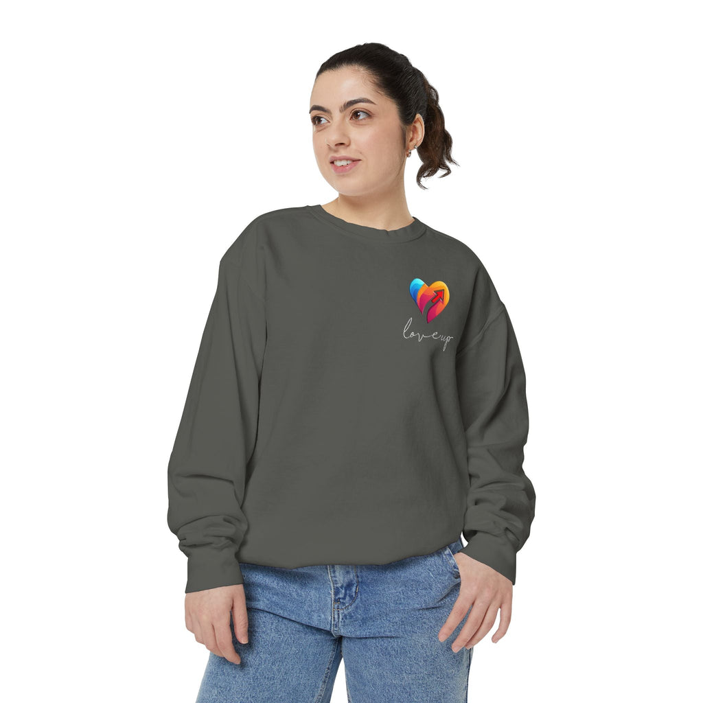 Unisex Garment Dyed Sweatshirt  Love's Up | Soft & Stylish Sweatshirt