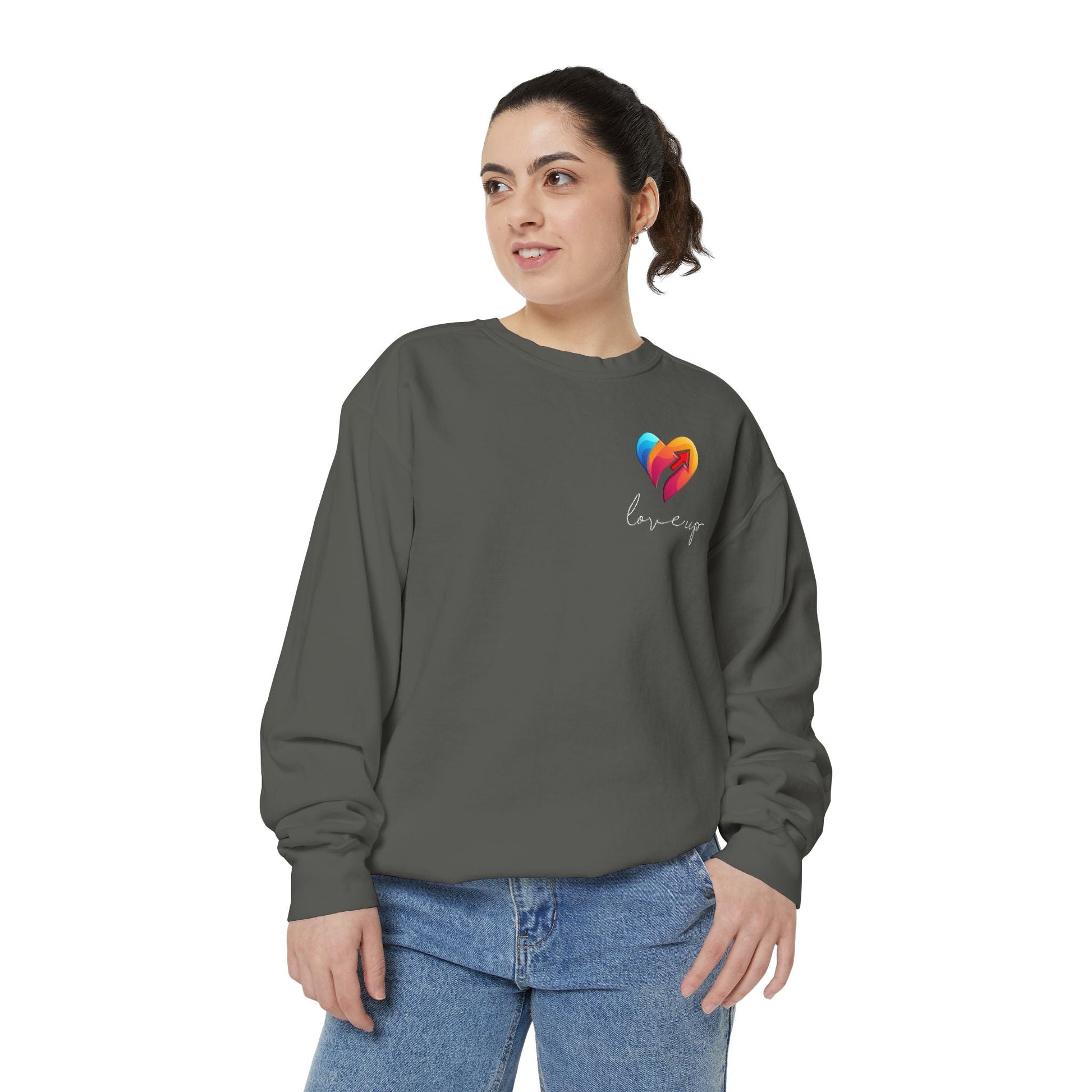 Unisex Garment Dyed Sweatshirt  Love's Up | Soft & Stylish Sweatshirt
