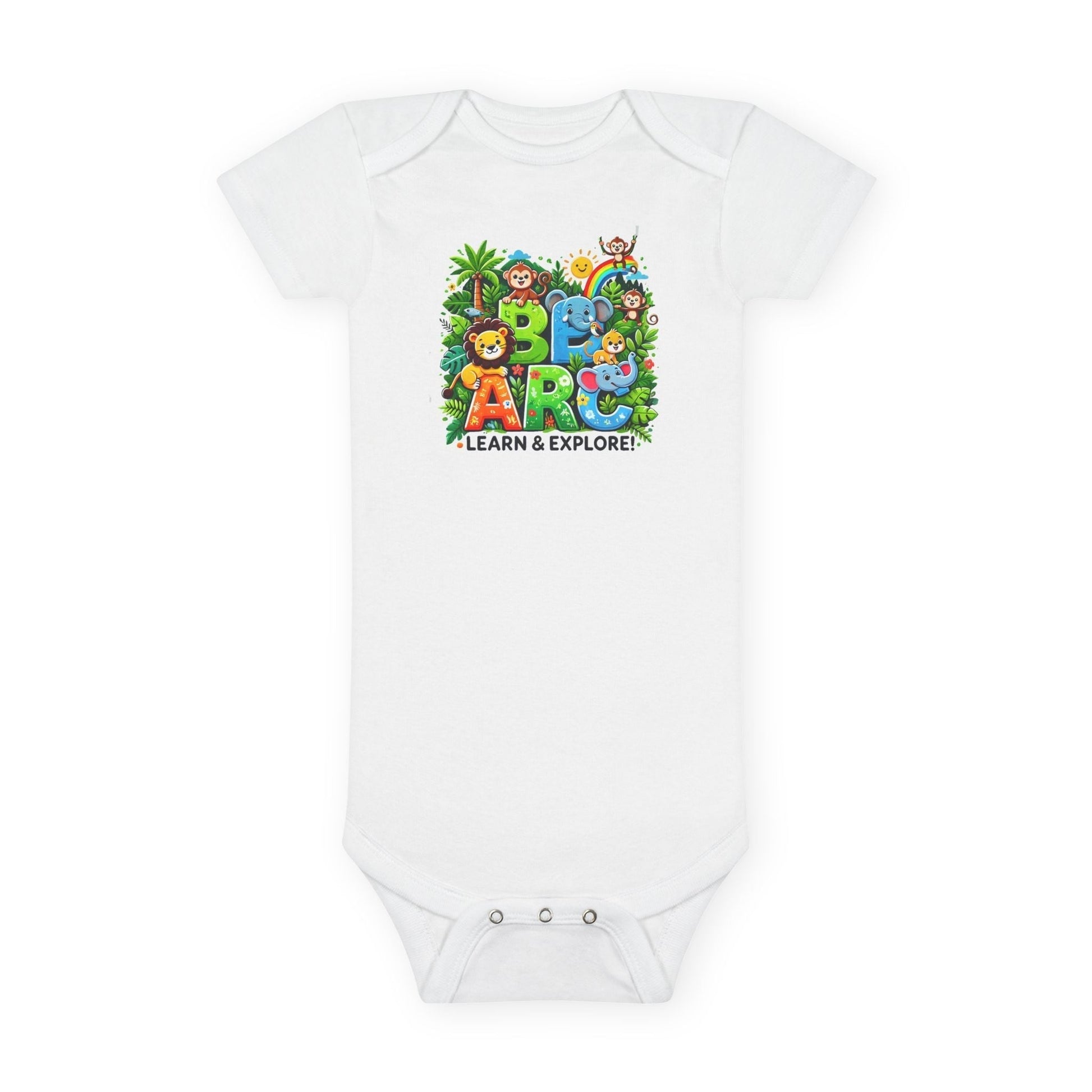 Baby Short Sleeve Onesie - Learn and Explore - Comfort for Little Ones