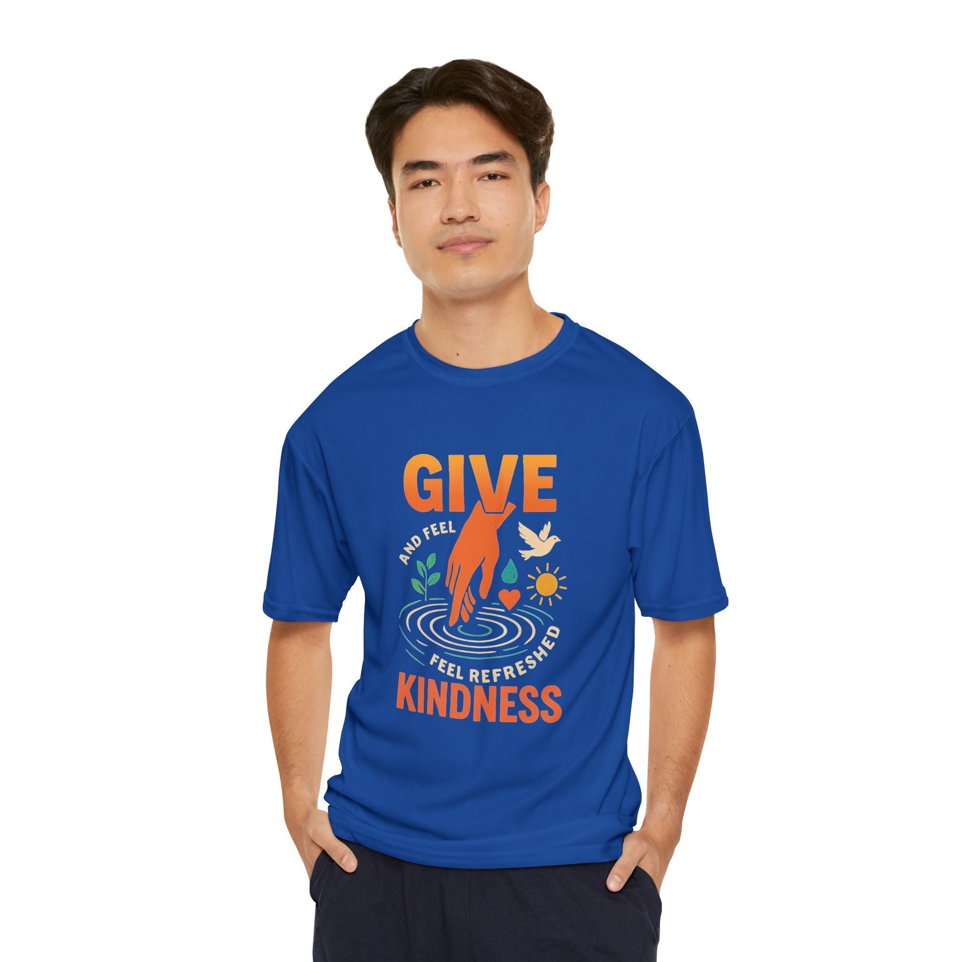 Mens Performance T-Shirt for Fitness & Kindness-Inspired Style