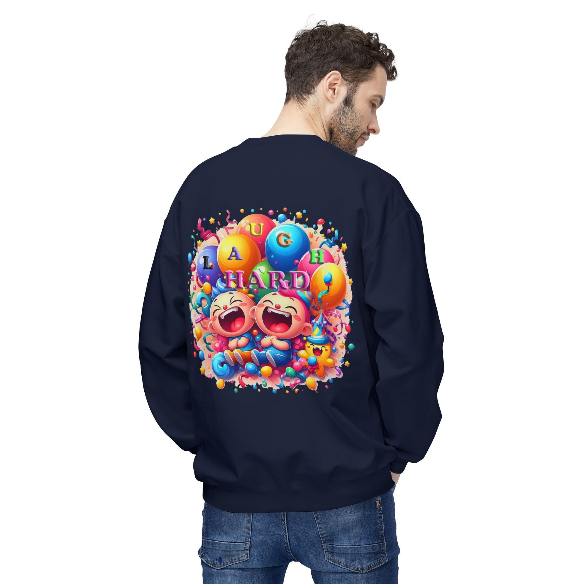 Unisex Midweight Softstyle Fleece Crewneck Sweatshirt Laugh Hard