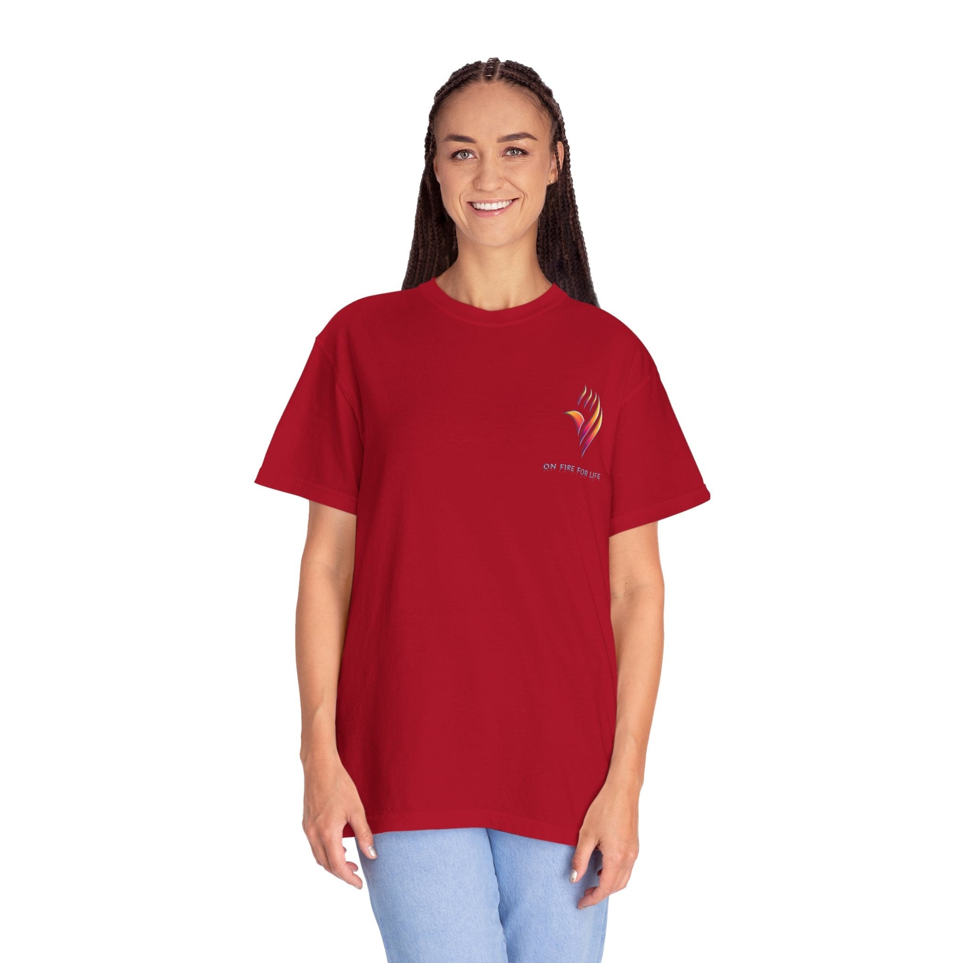Unisex Garment-Dyed T-shirt - On Fire for Life Ethically Made