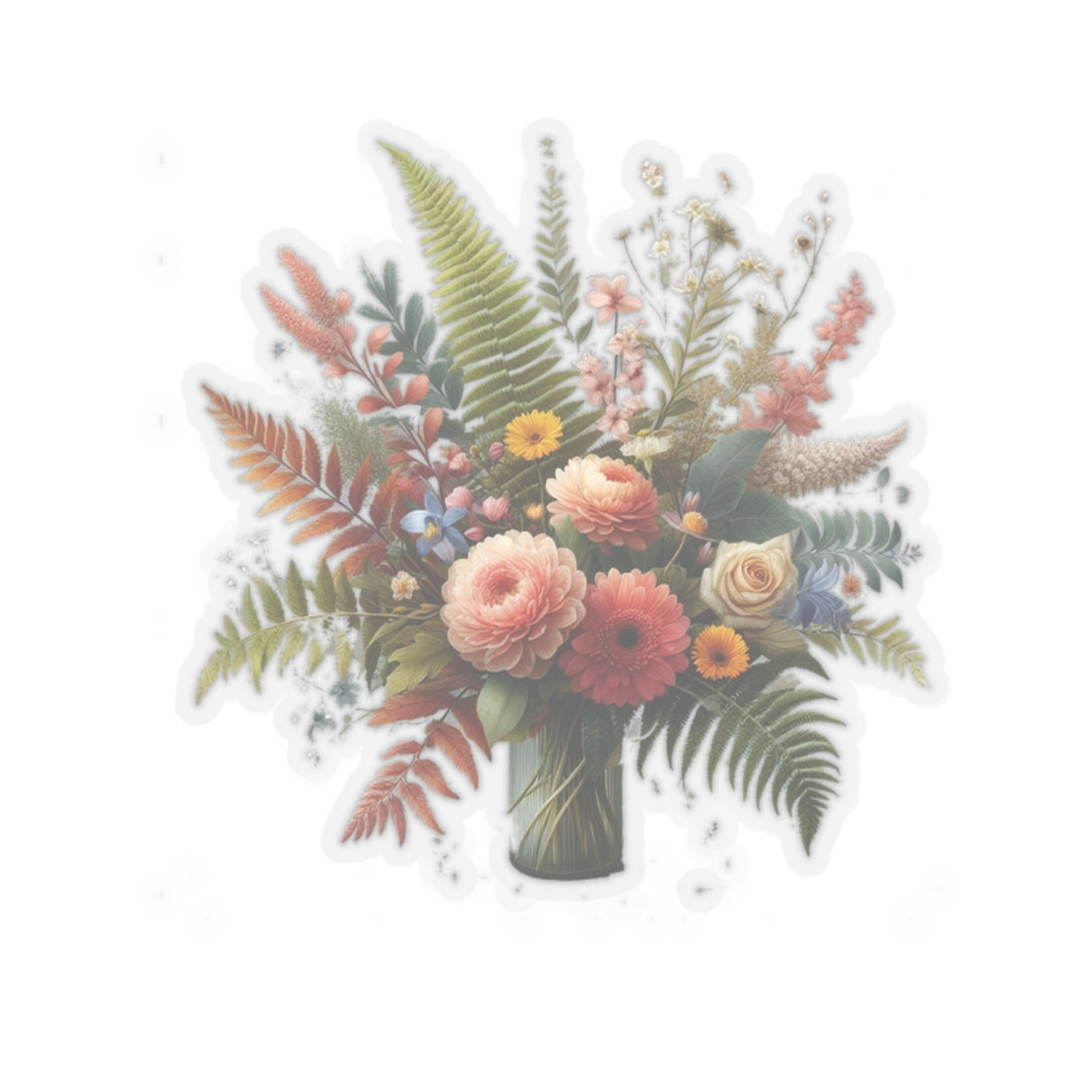Kiss-Cut Stickers - Flowers Glossy Finish & Flexible Designs