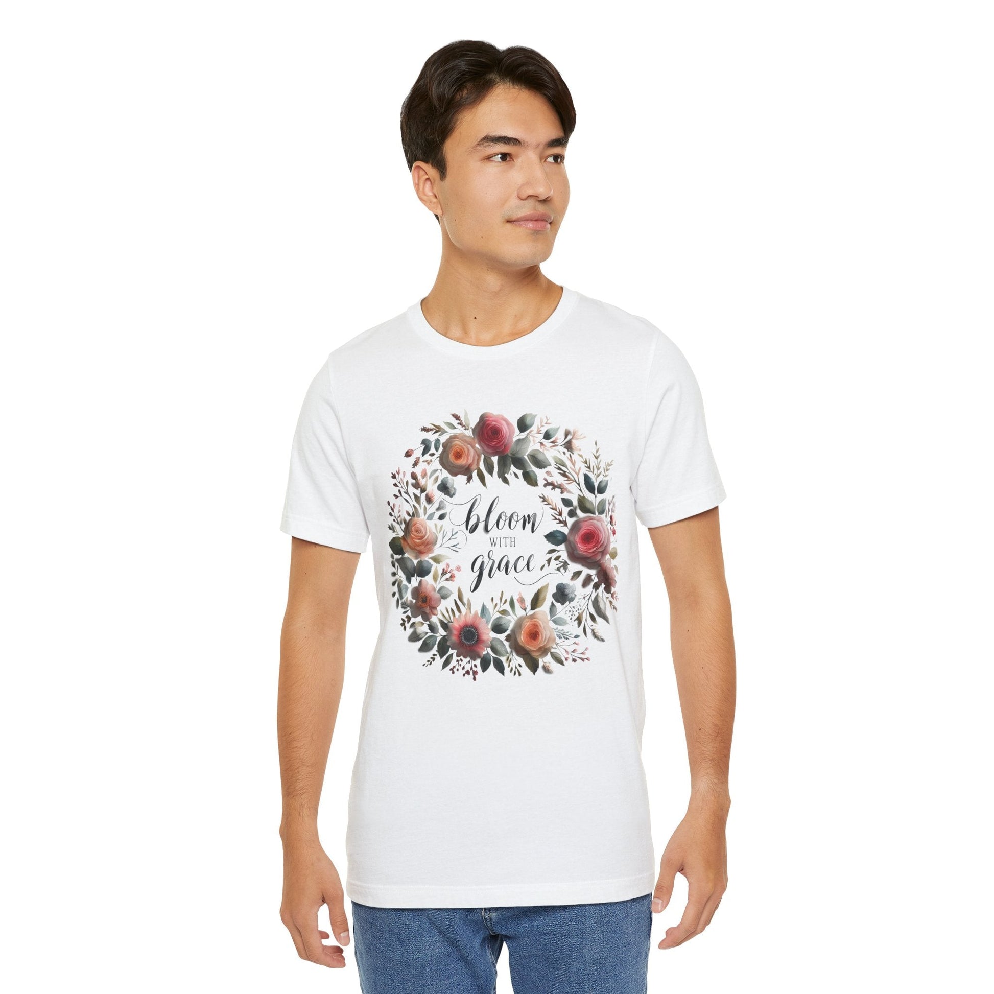 Bloom with Grace T-shirt - Unisex Short Sleeve Summer collection shirt