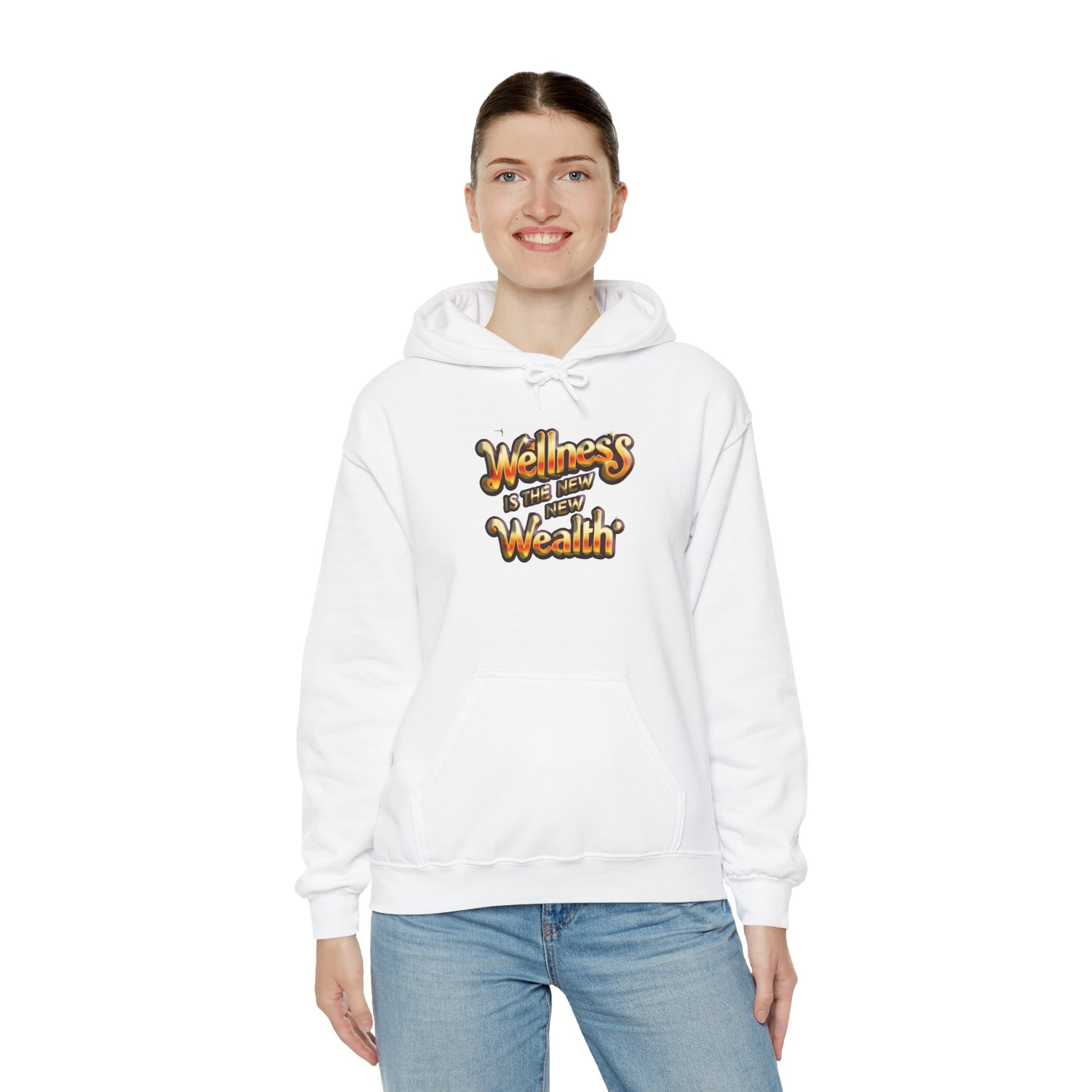 Unisex Heavy Blend Hooded Sweatshirt -"Wellness is the New Wealth"