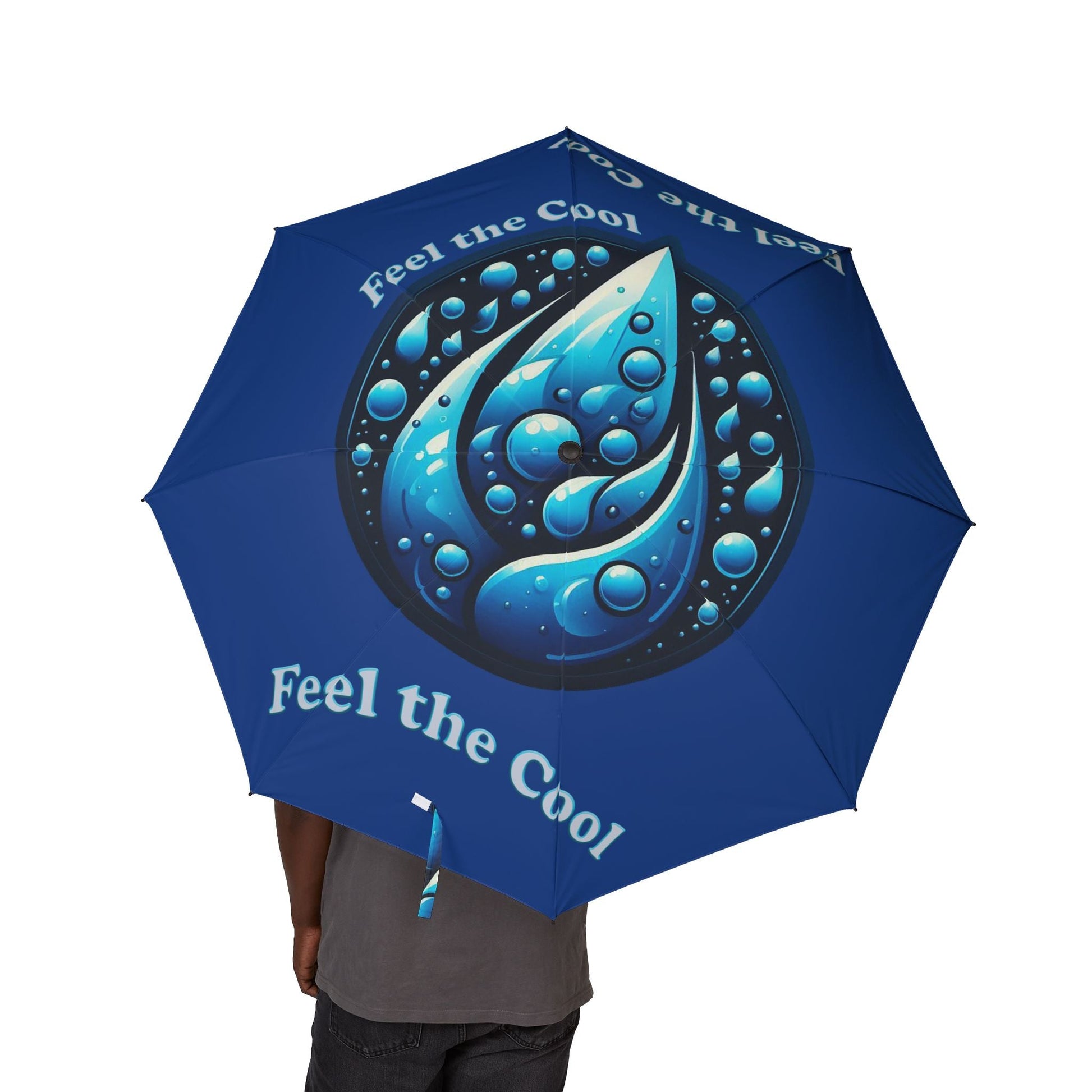 Semi-Automatic Foldable Umbrella - Stylish Sunrise Feel the Cool