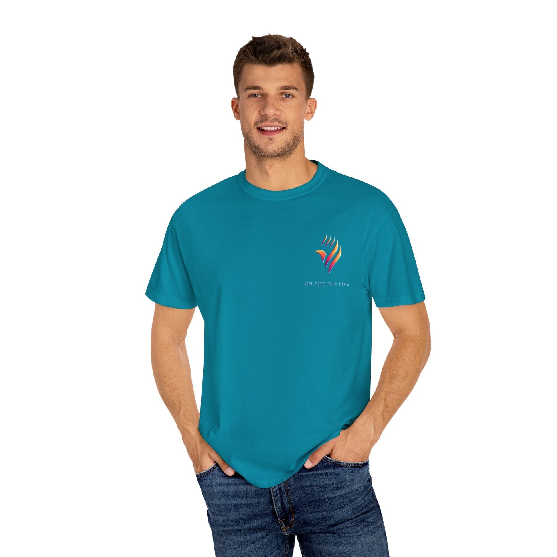 Unisex Garment-Dyed T-shirt - On Fire for Life Ethically Made