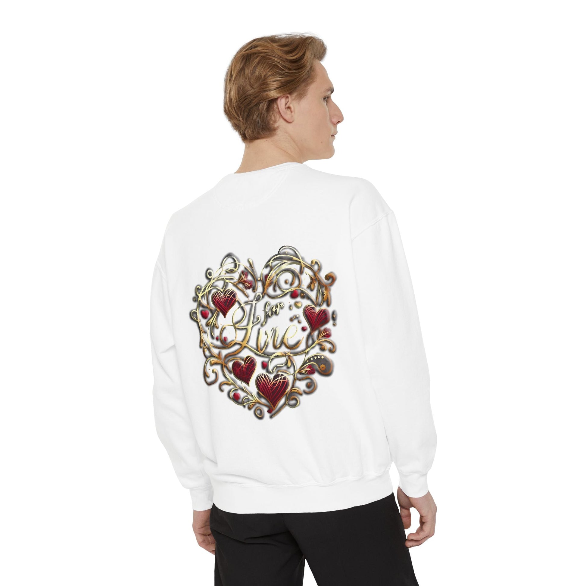Unisex Garment-Dyed Sweatshirt - Love For Me Premium Comfort