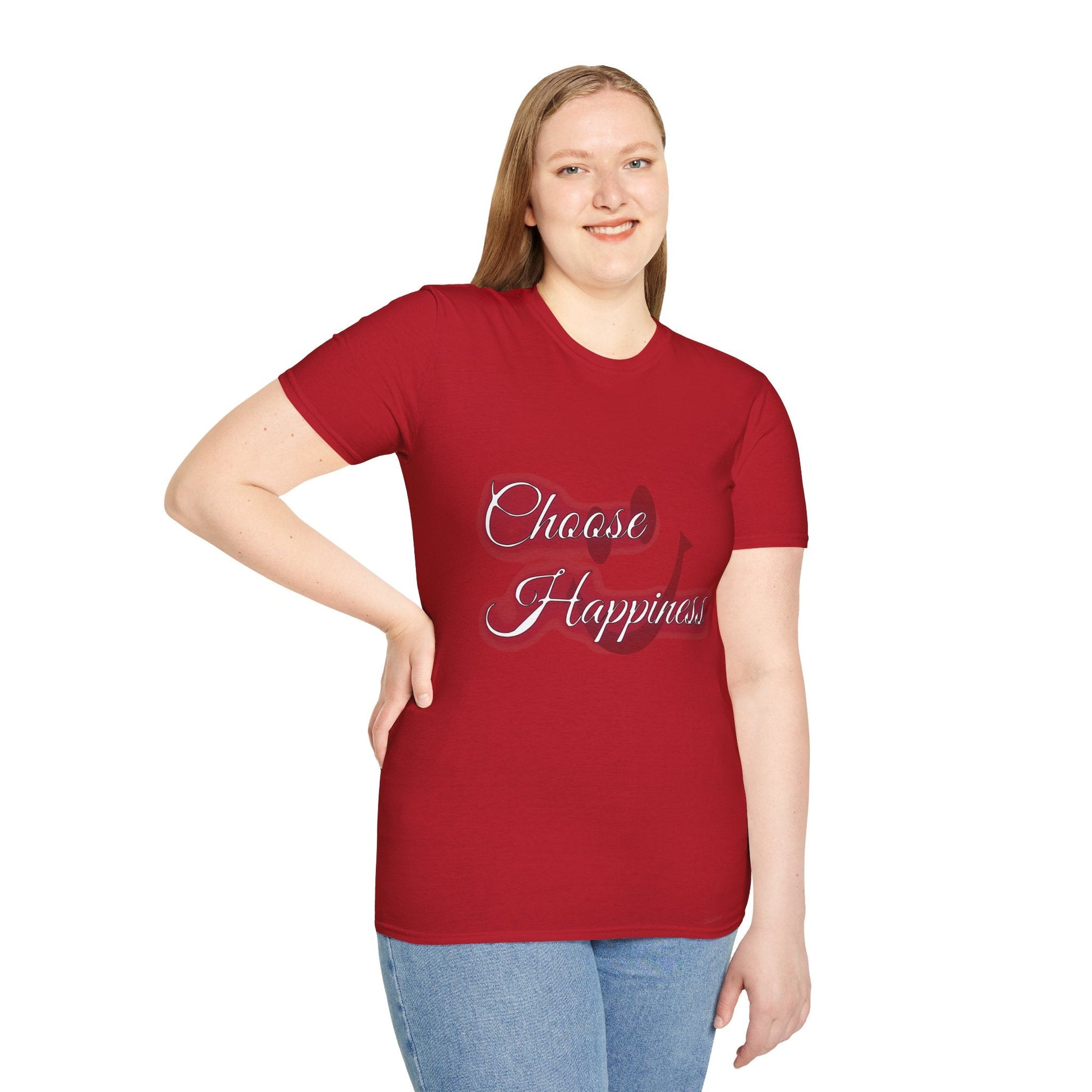 Unisex Softstyle t-shirt - Choose Happiness-Positive Vibes Tee