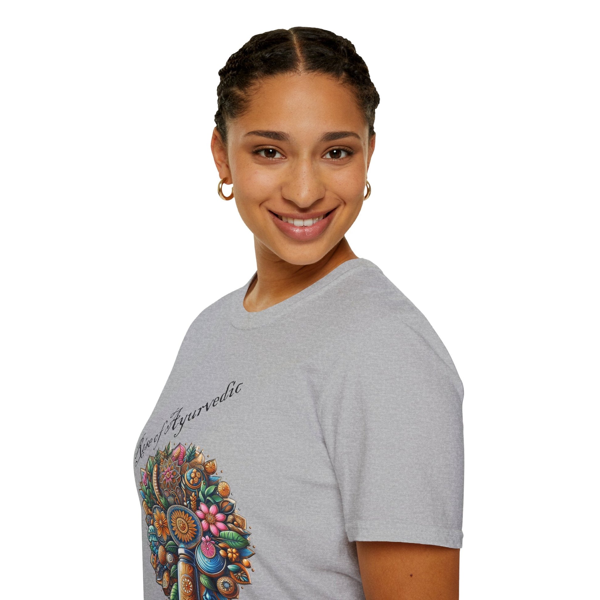 Colorful Nature-Inspired Unisex Softstyle T-Shirt - Ayurvedic