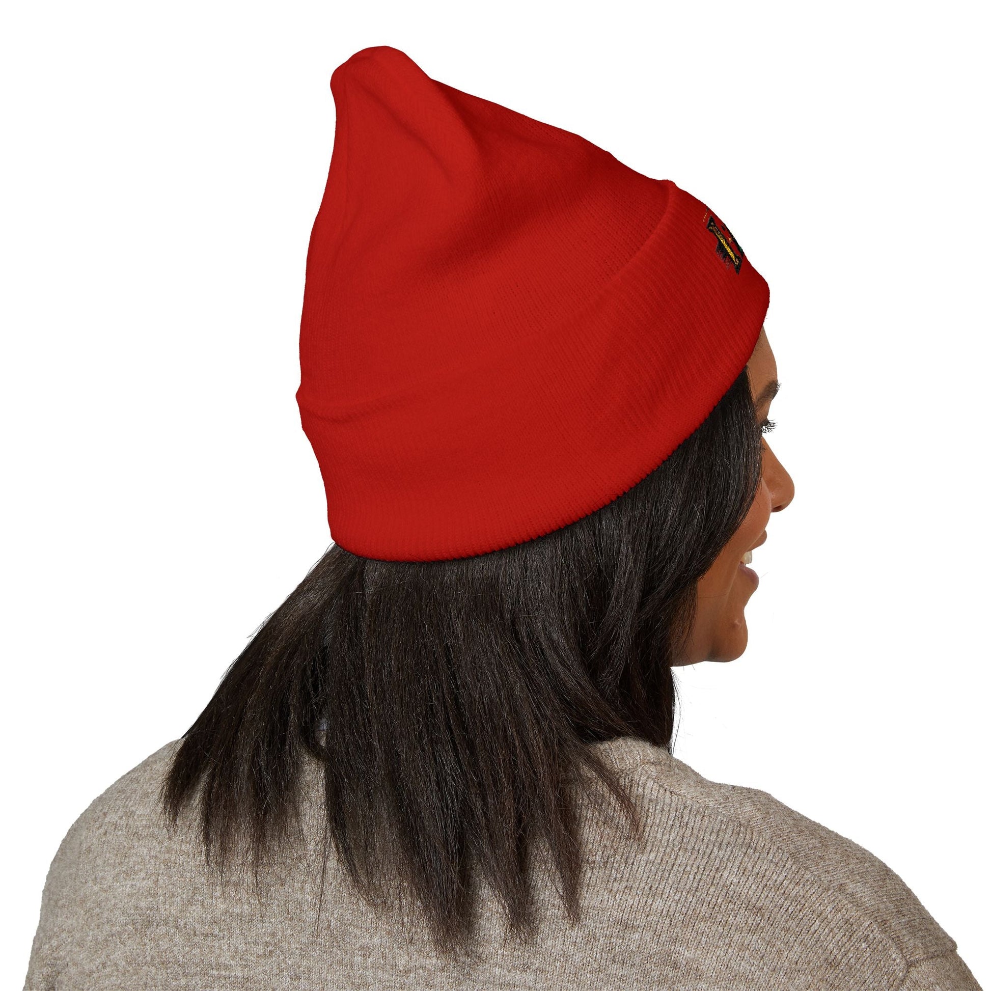 I AM Embroidered Classic Cuffed Beanie - Cozy Winter Headwear