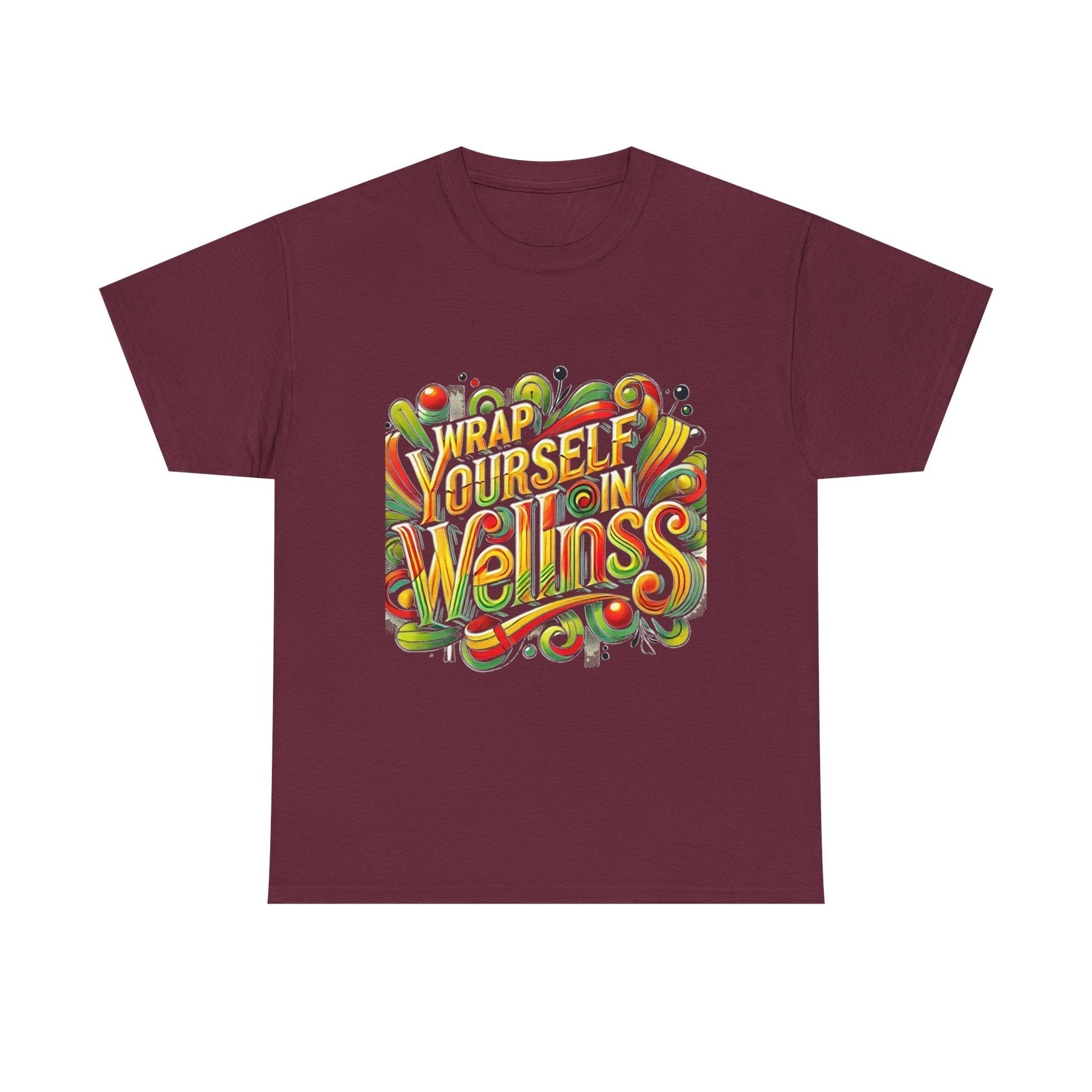 Unisex Heavy Cotton T-shirt - Wrap Yourself In Wellness for Everyday